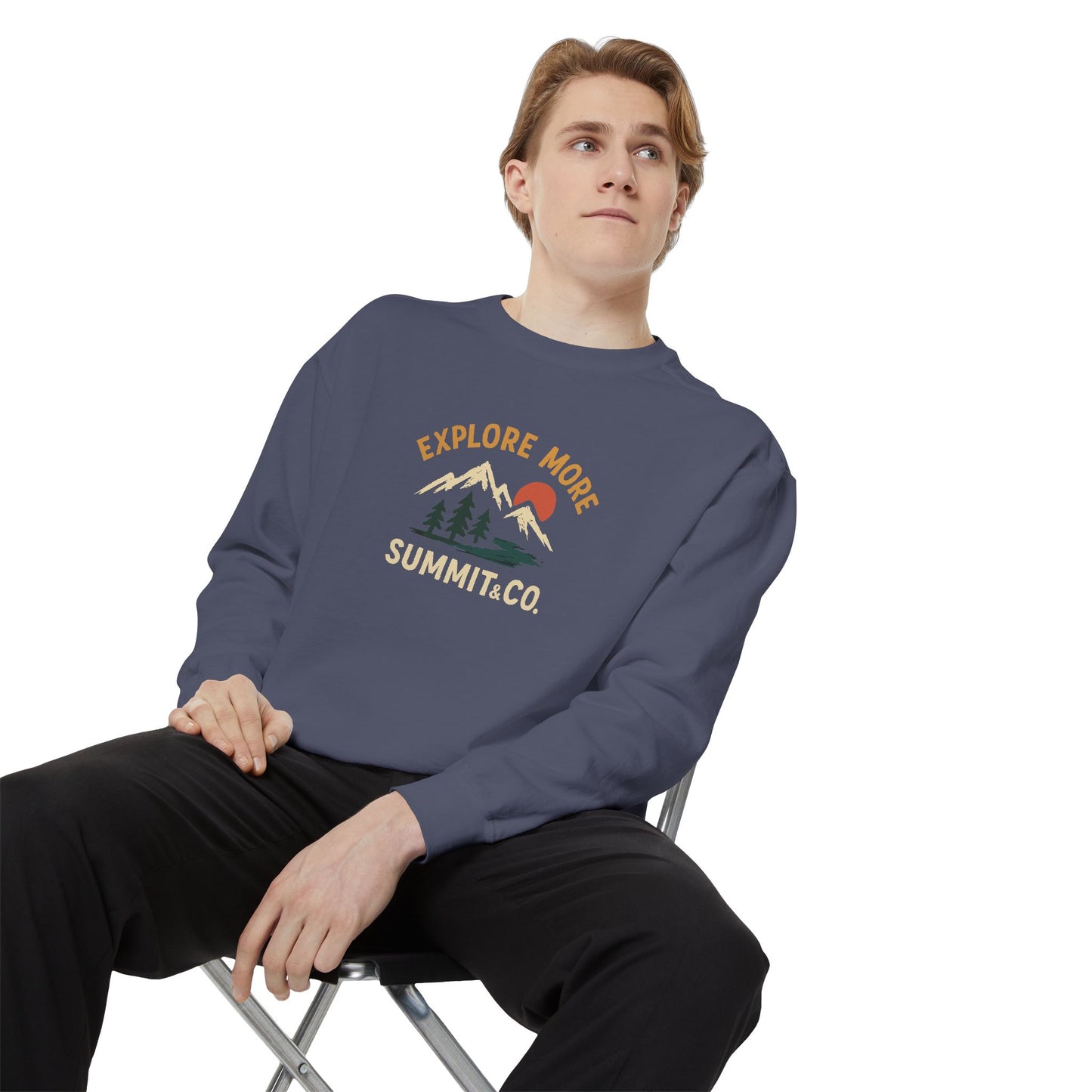 Unisex Garment-Dyed Explore More Sweatshirt