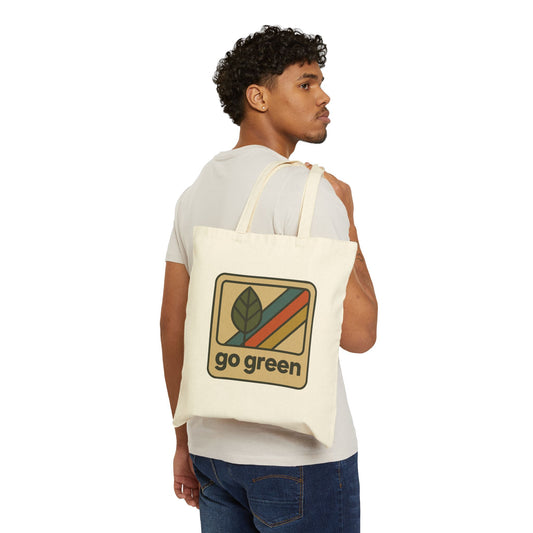Eco-Friendly Go Green Cotton Canvas Tote Bag