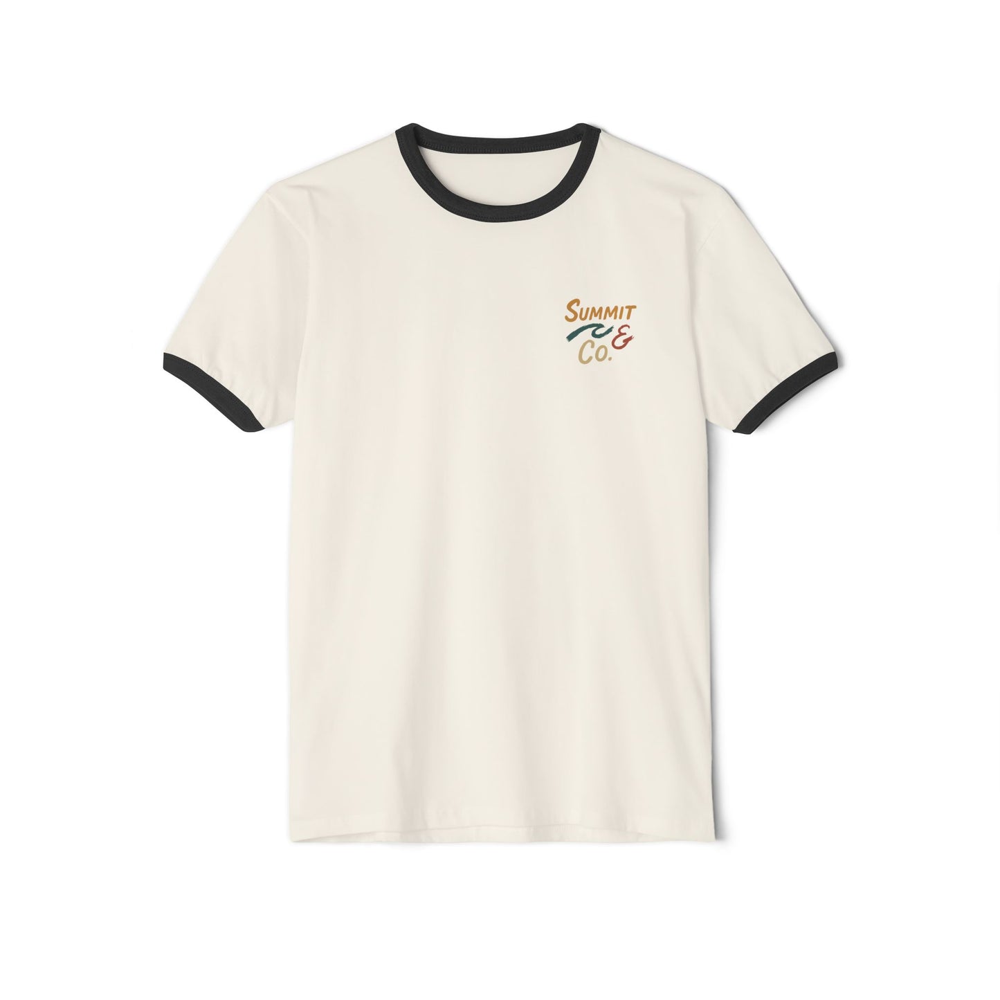 Summit&Co. Women's Ringer Brush Logo Tee
