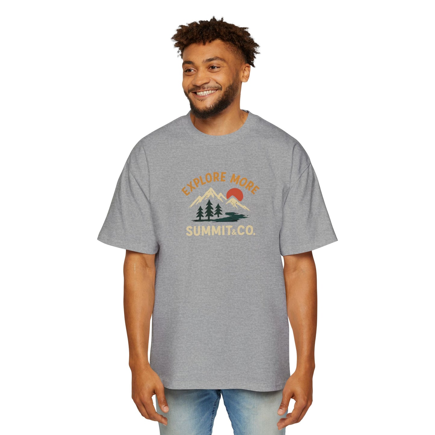 Men's Heavy Oversized Tee-Explore More