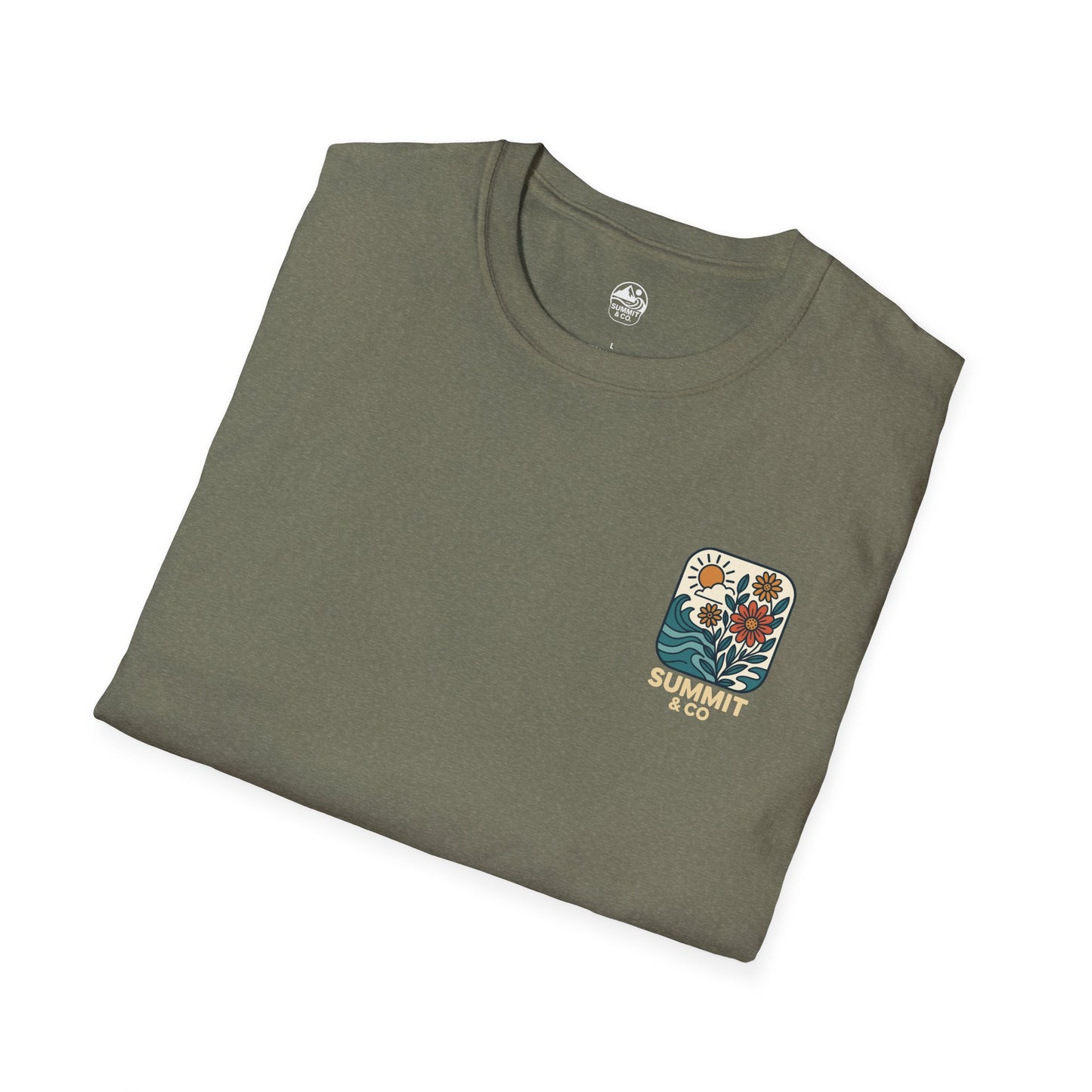 Summit&Co. Softsyle Tee-Floral Logo