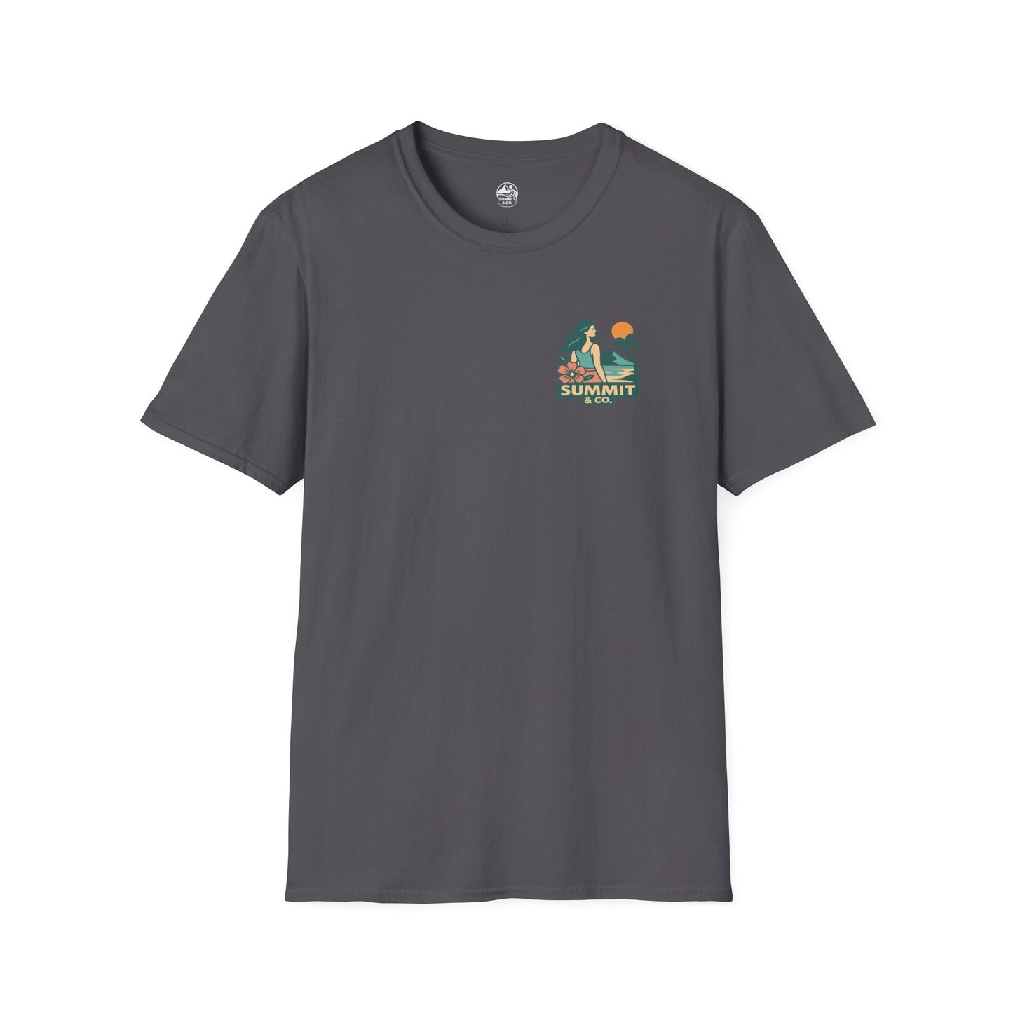 Summit&Co. Softstyle Tee-Surfer Woman Logo