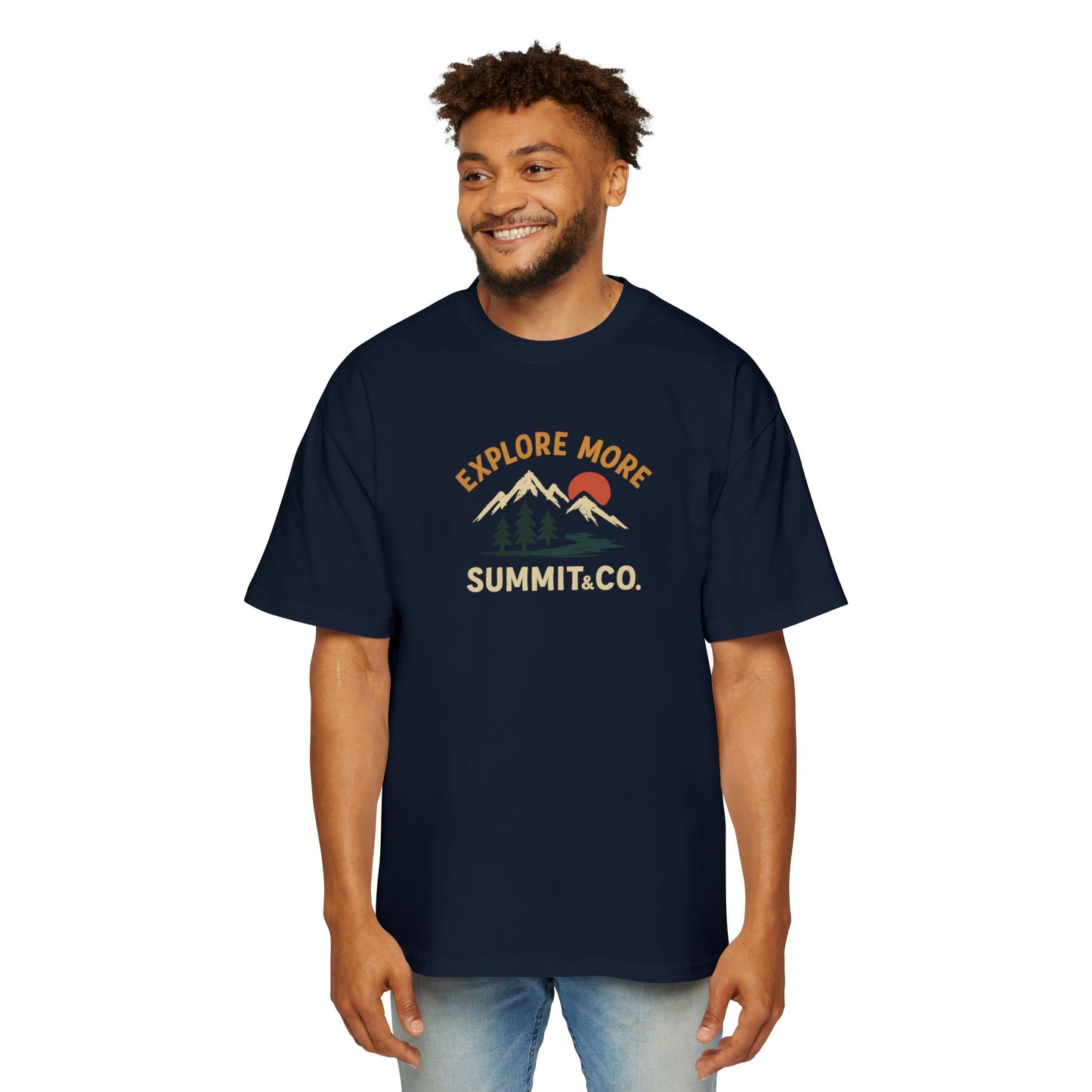 Men's Heavy Oversized Tee-Explore More
