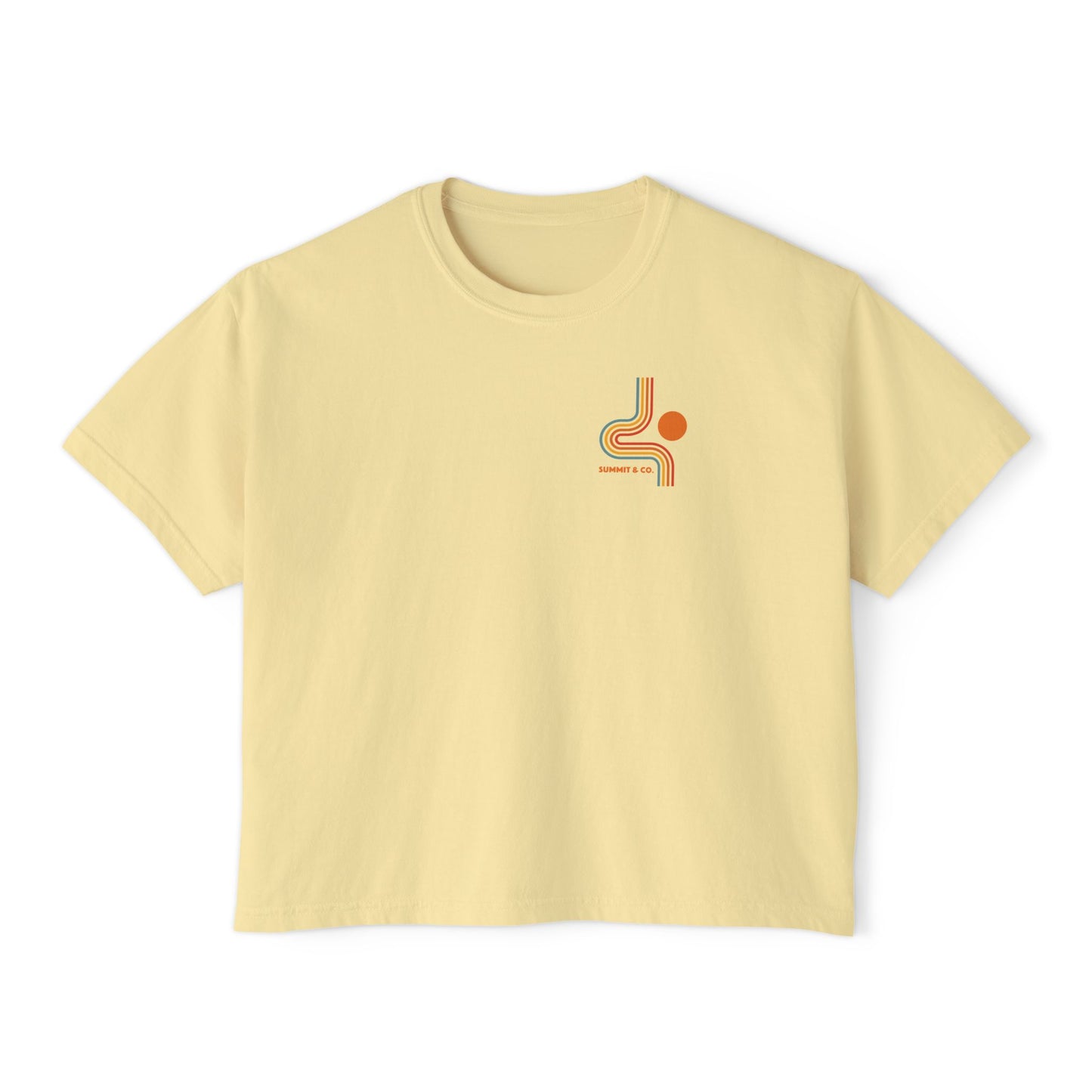 Summit&Co. Women Boxy Tee Vertical Rainbow