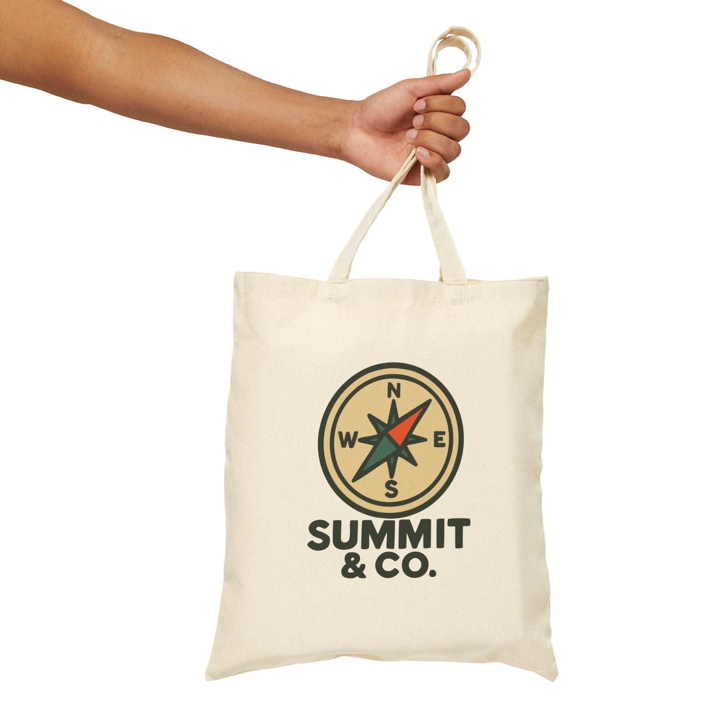 Eco-Friendly Compass Cotton Canvas Tote Bag