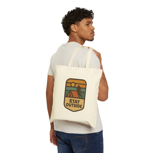 Eco-Friendly Stay Outside Cotton Canvas Tote Bag