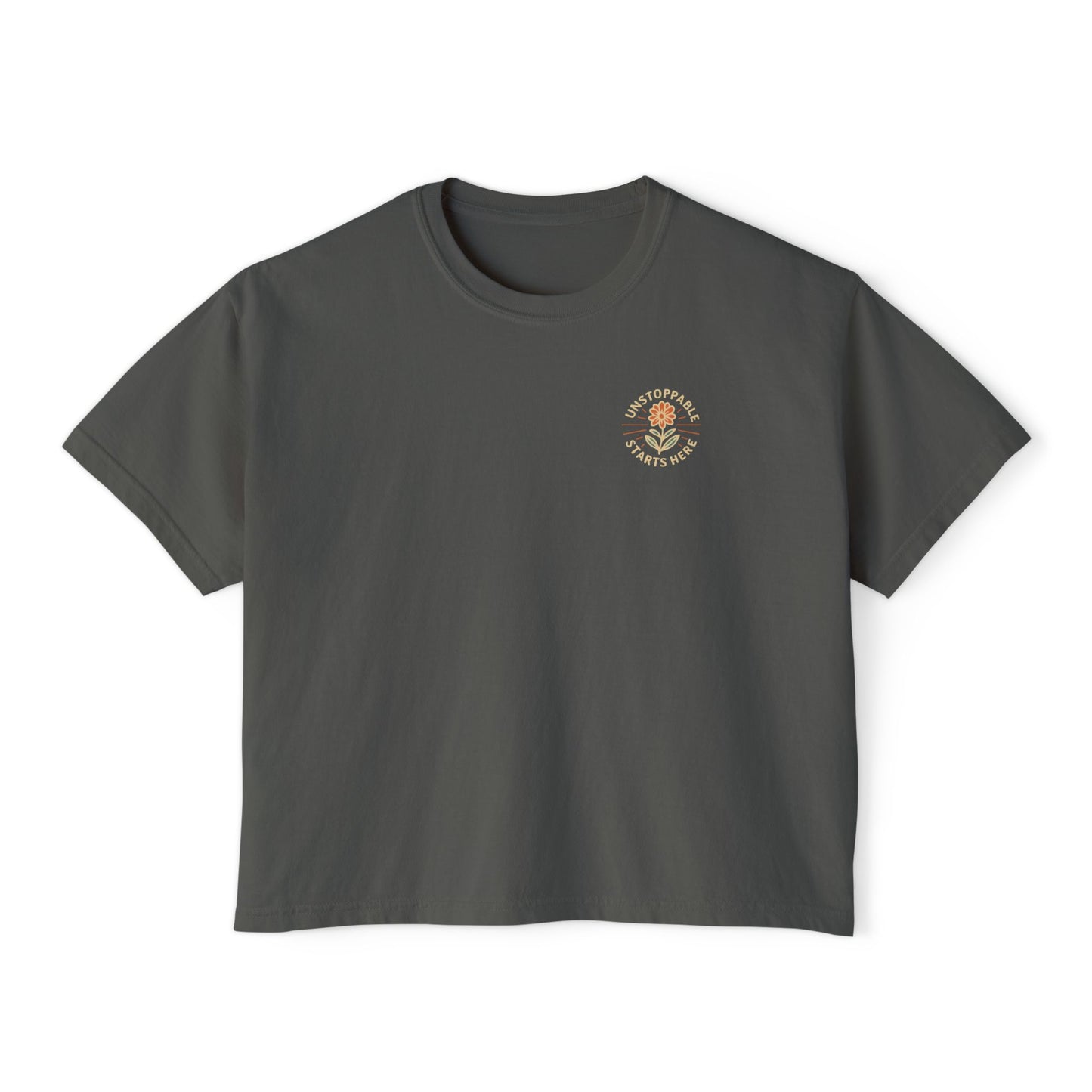 Summit&Co. Women Boxy Tee-Unstoppable Starts Here