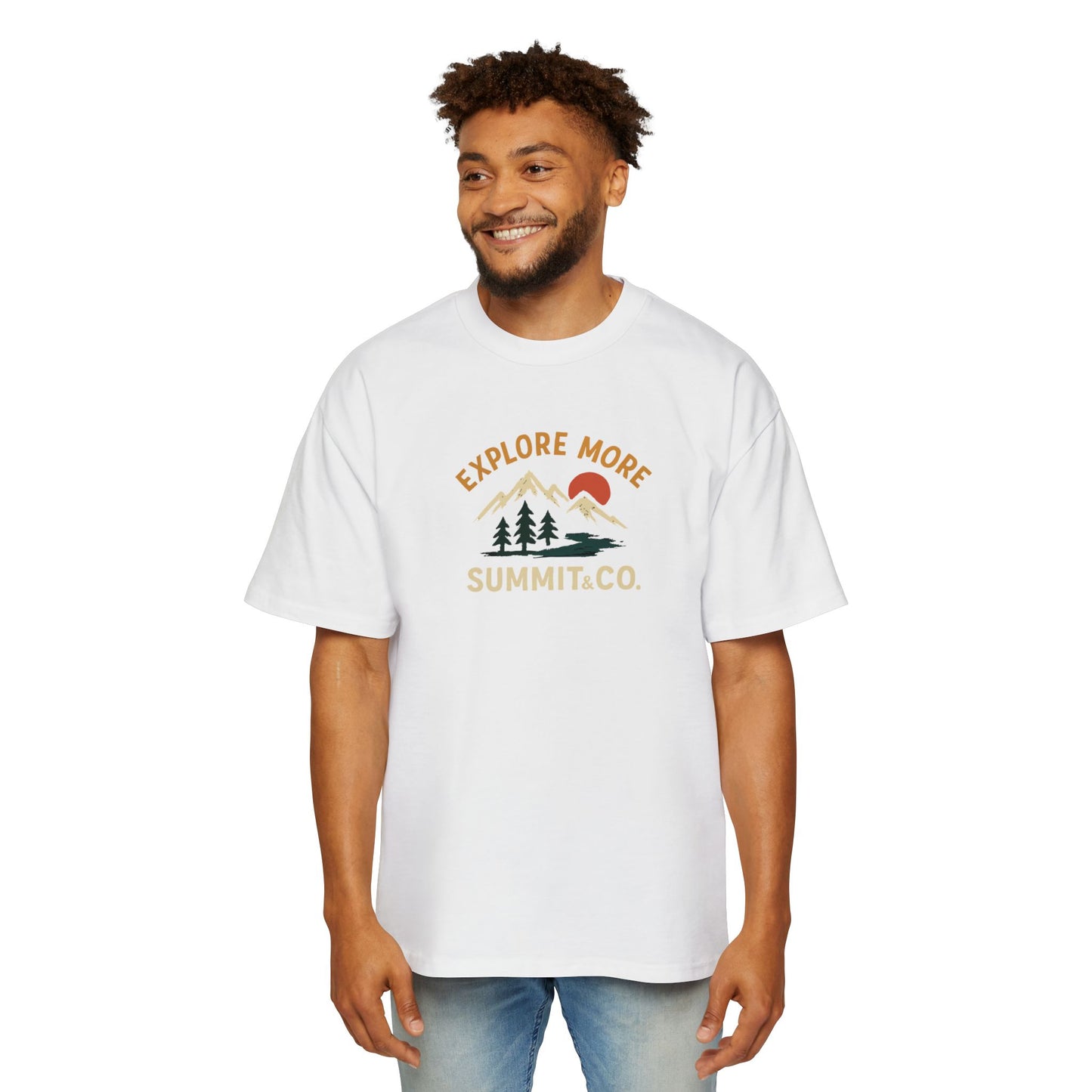 Men's Heavy Oversized Tee-Explore More