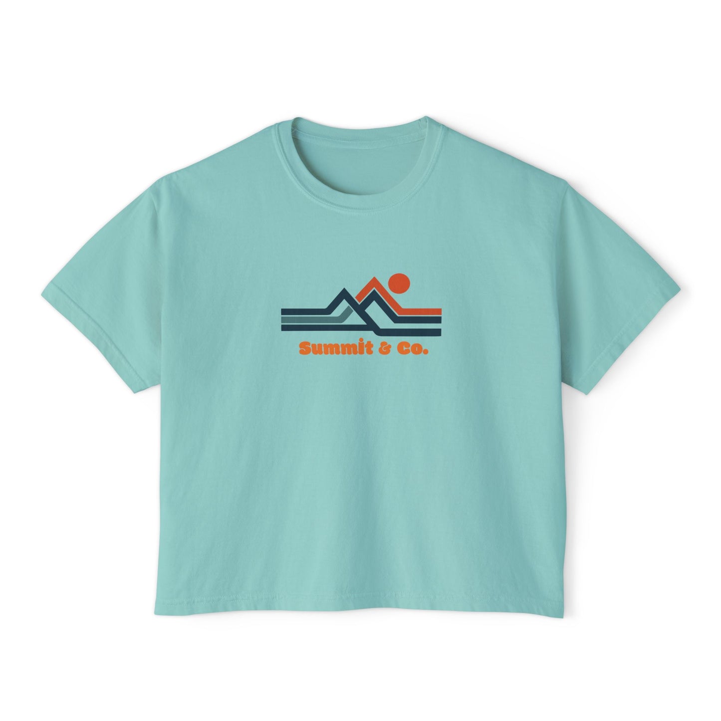 Summit&Co. Women Boxy Tee Horizontal Rainbow