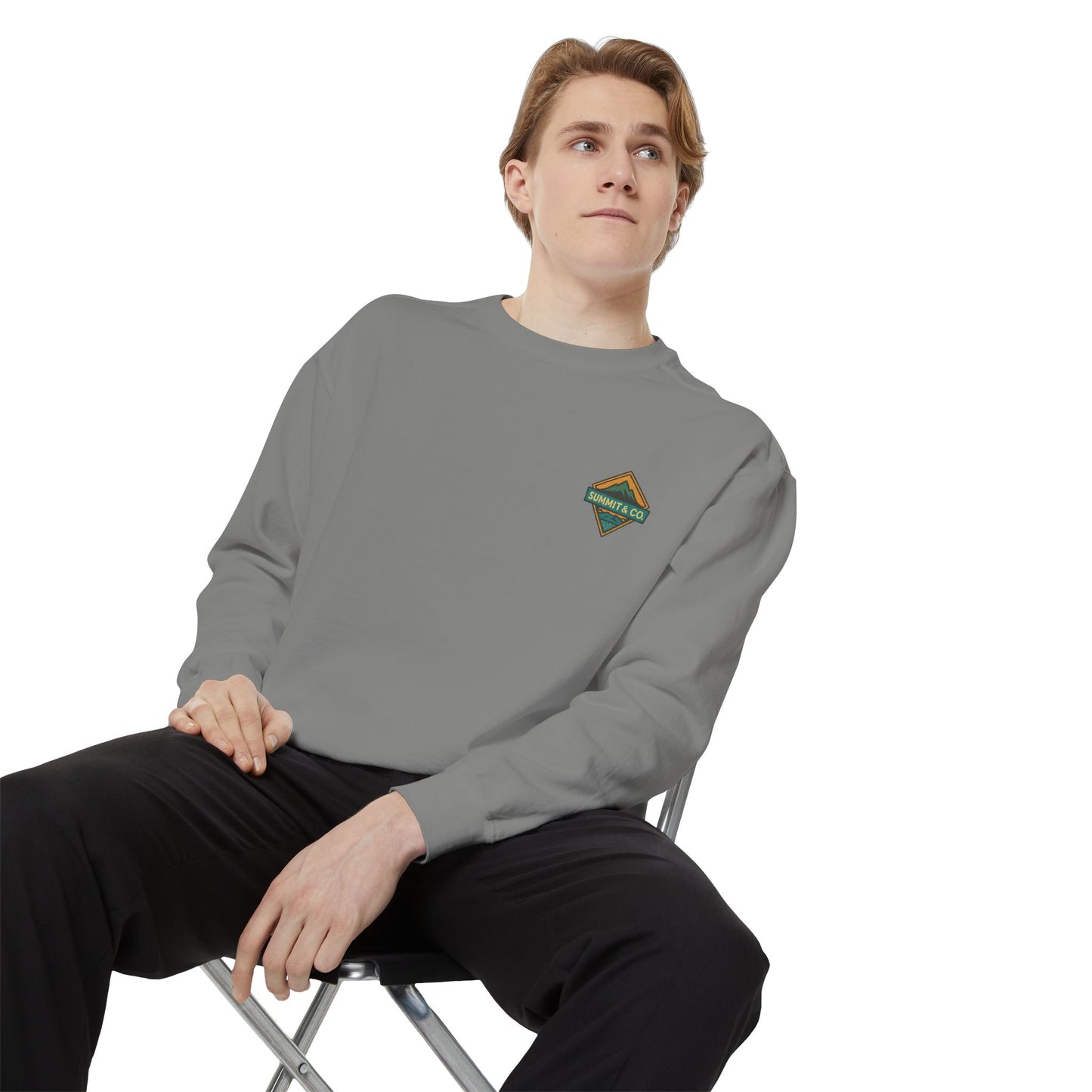 Unisex Garment-Dyed Diamond Sweatshirt