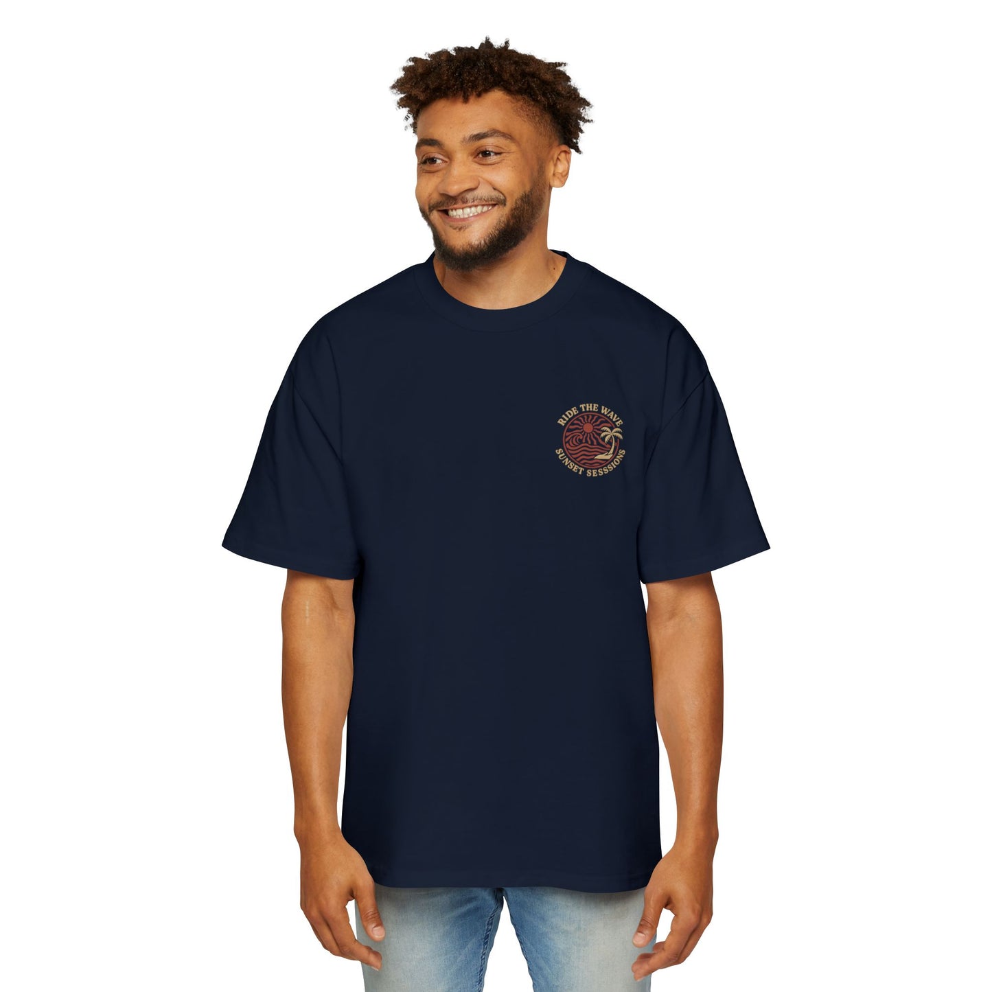Men's Heavy Oversized Tee - Sunset Sessions
