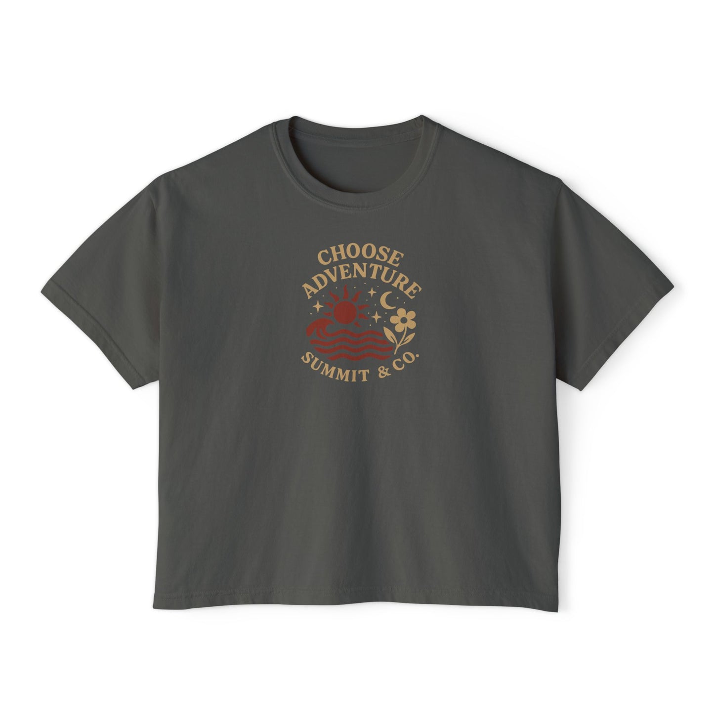 Summit&Co. Women Boxy Tee-Choose Adventure