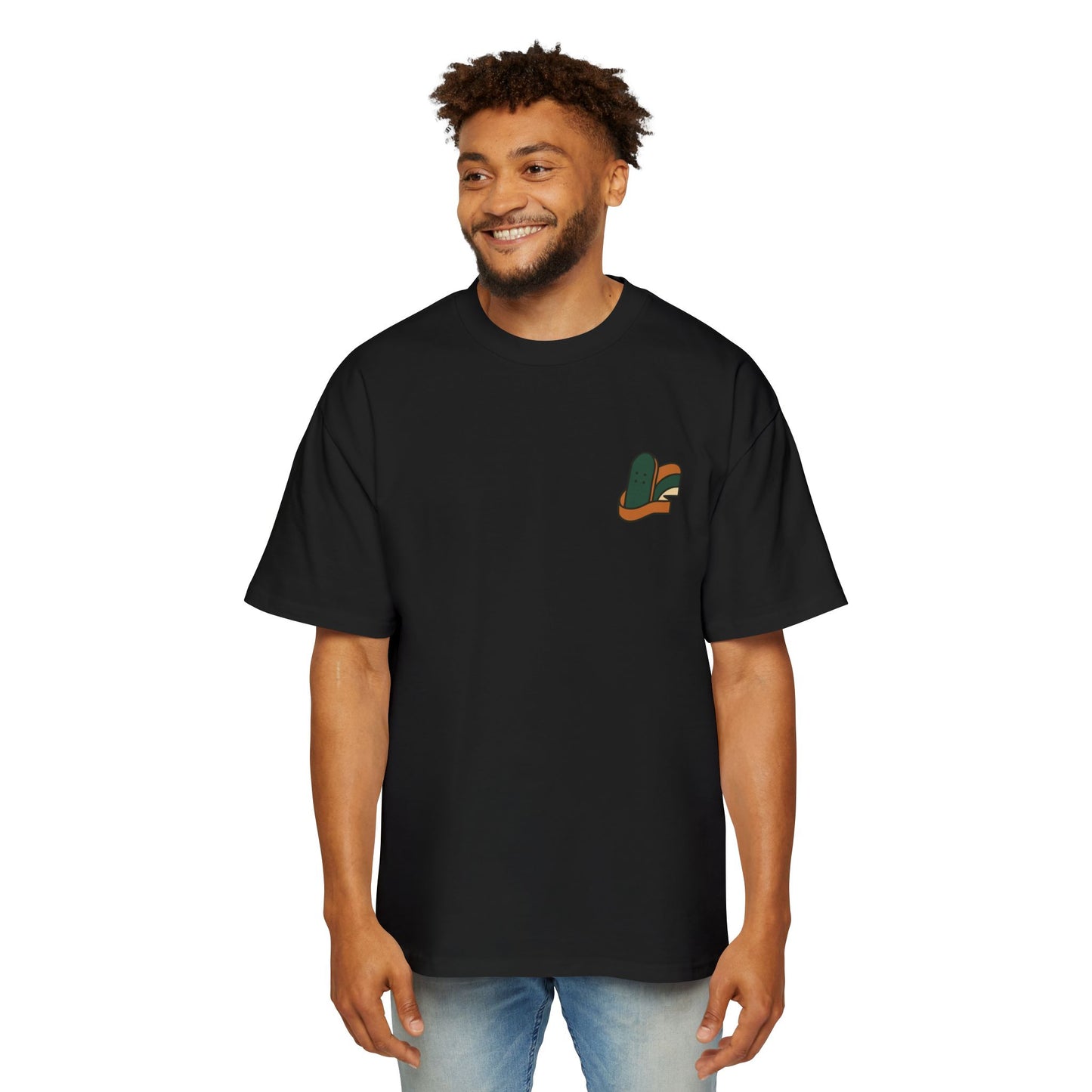 Men's Heavy Oversized Tee-Skate Logo