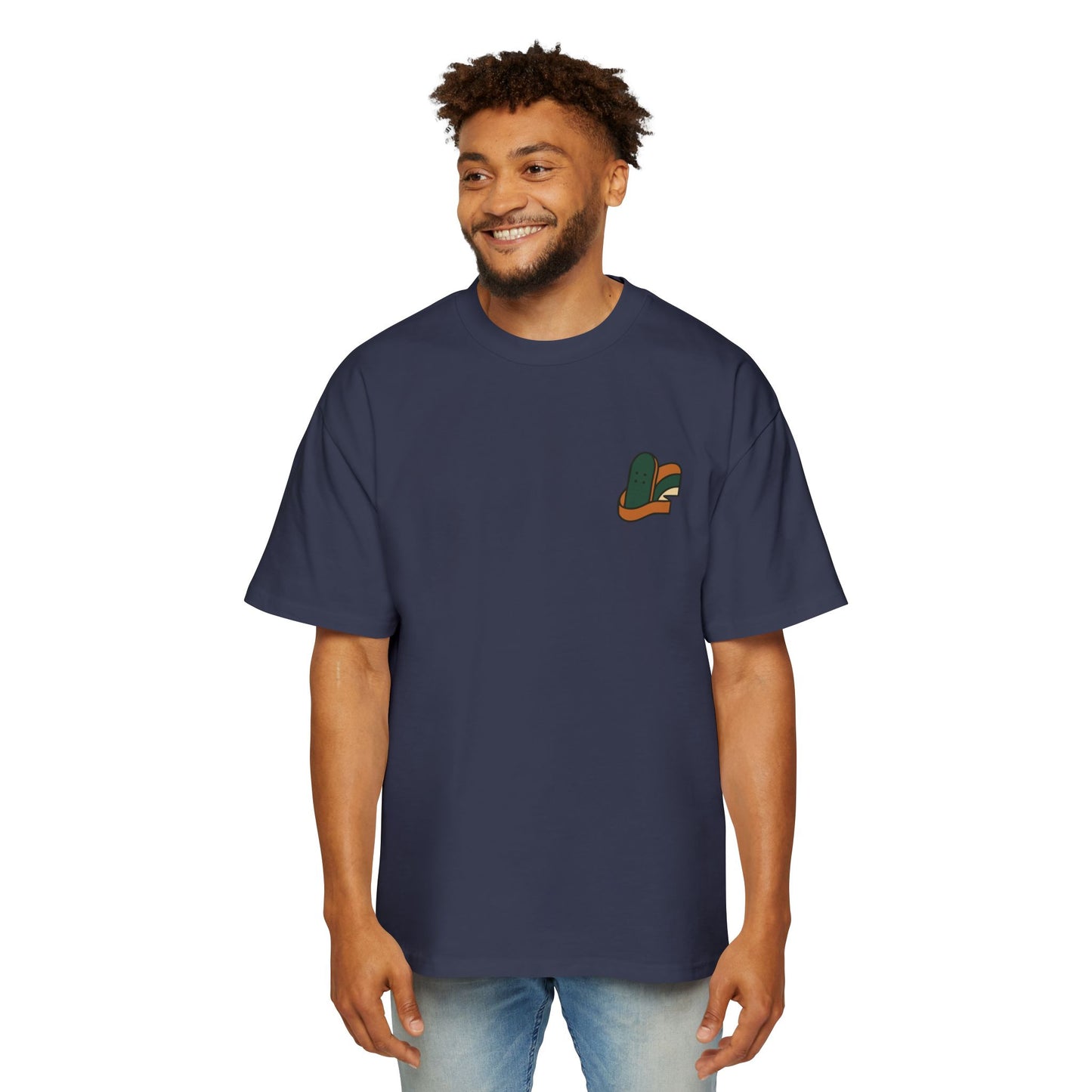 Men's Heavy Oversized Tee-Skate Logo