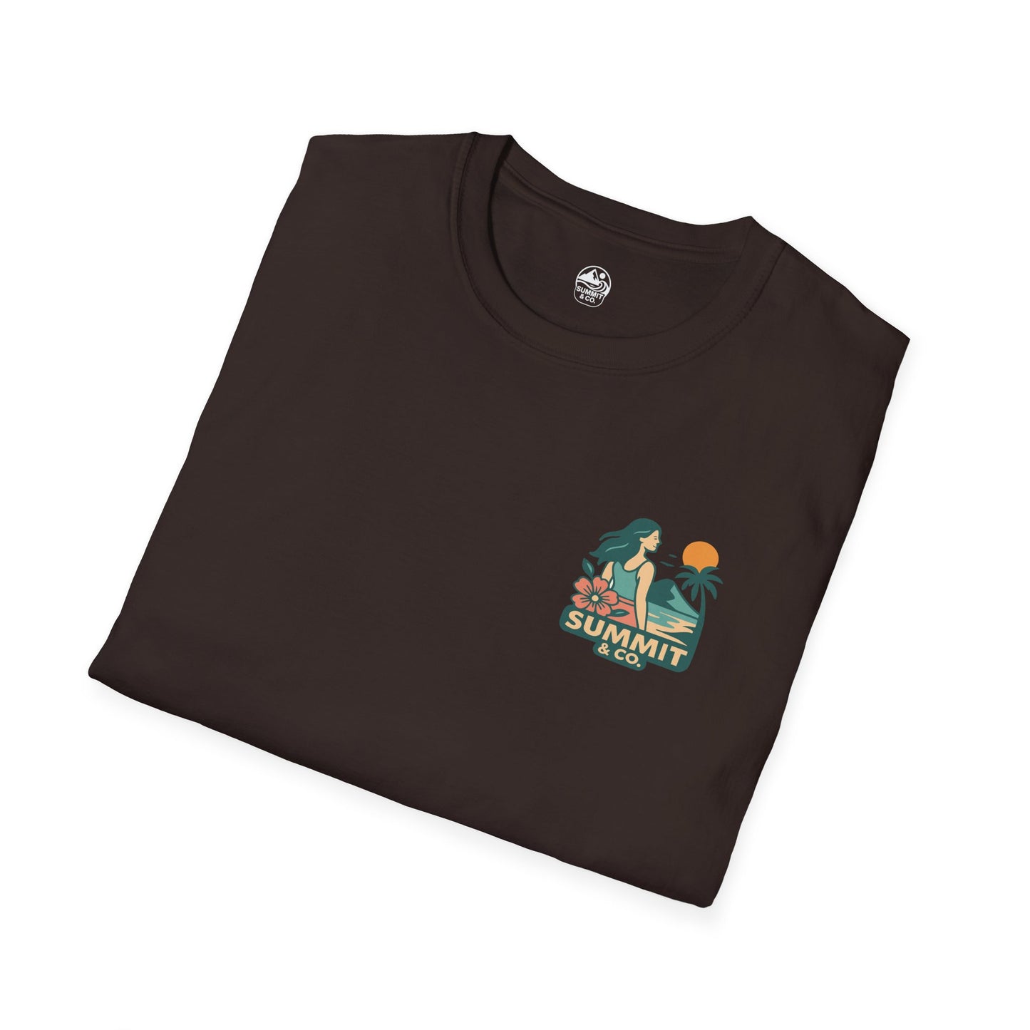 Summit&Co. Softstyle Tee-Surfer Woman Logo