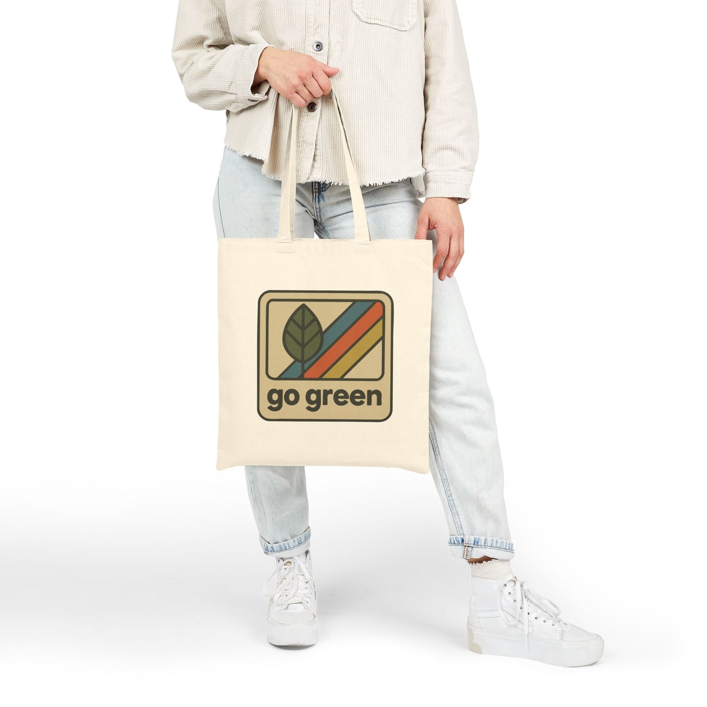 Eco-Friendly Go Green Cotton Canvas Tote Bag