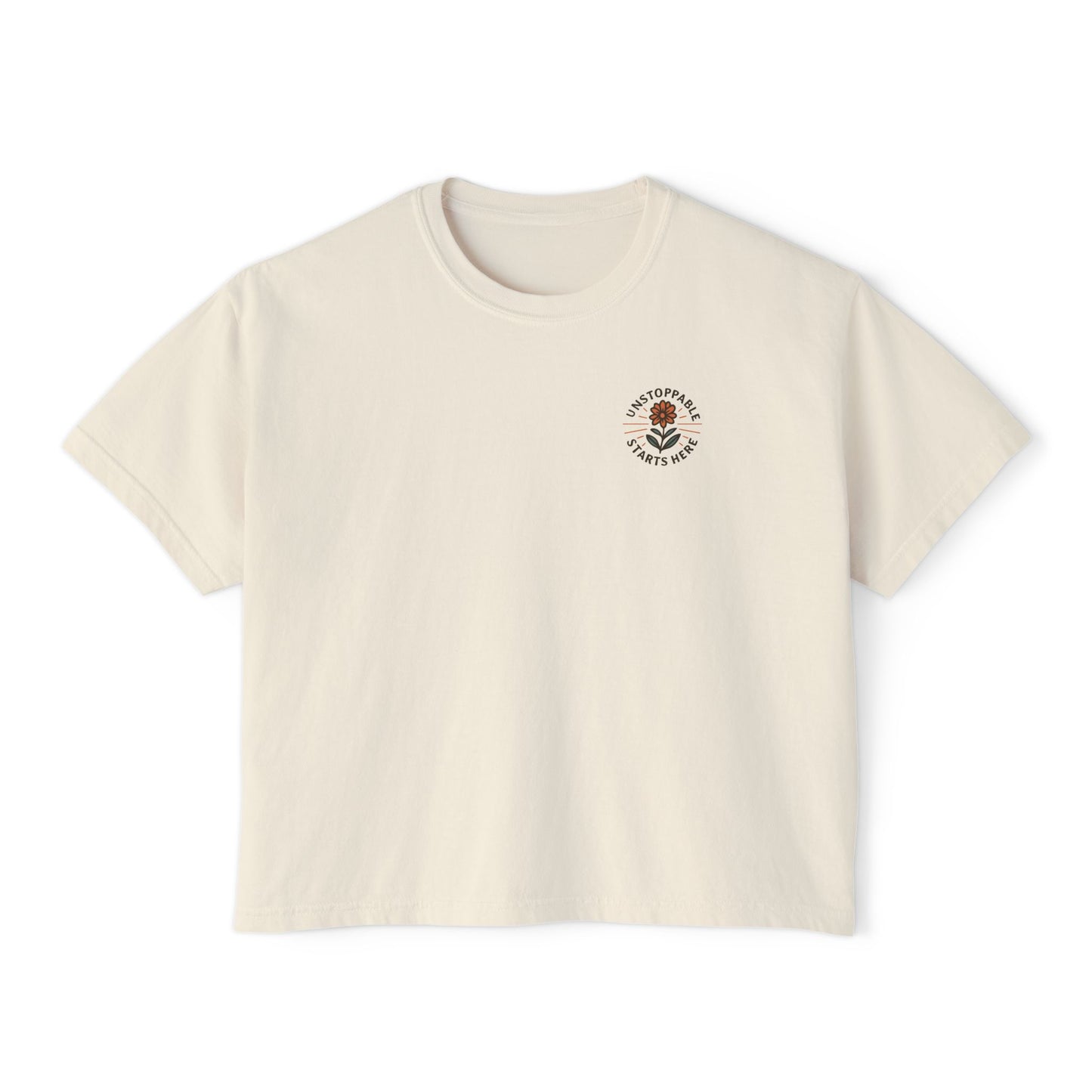 Summit&Co. Women Boxy Tee-Unstoppable Starts Here