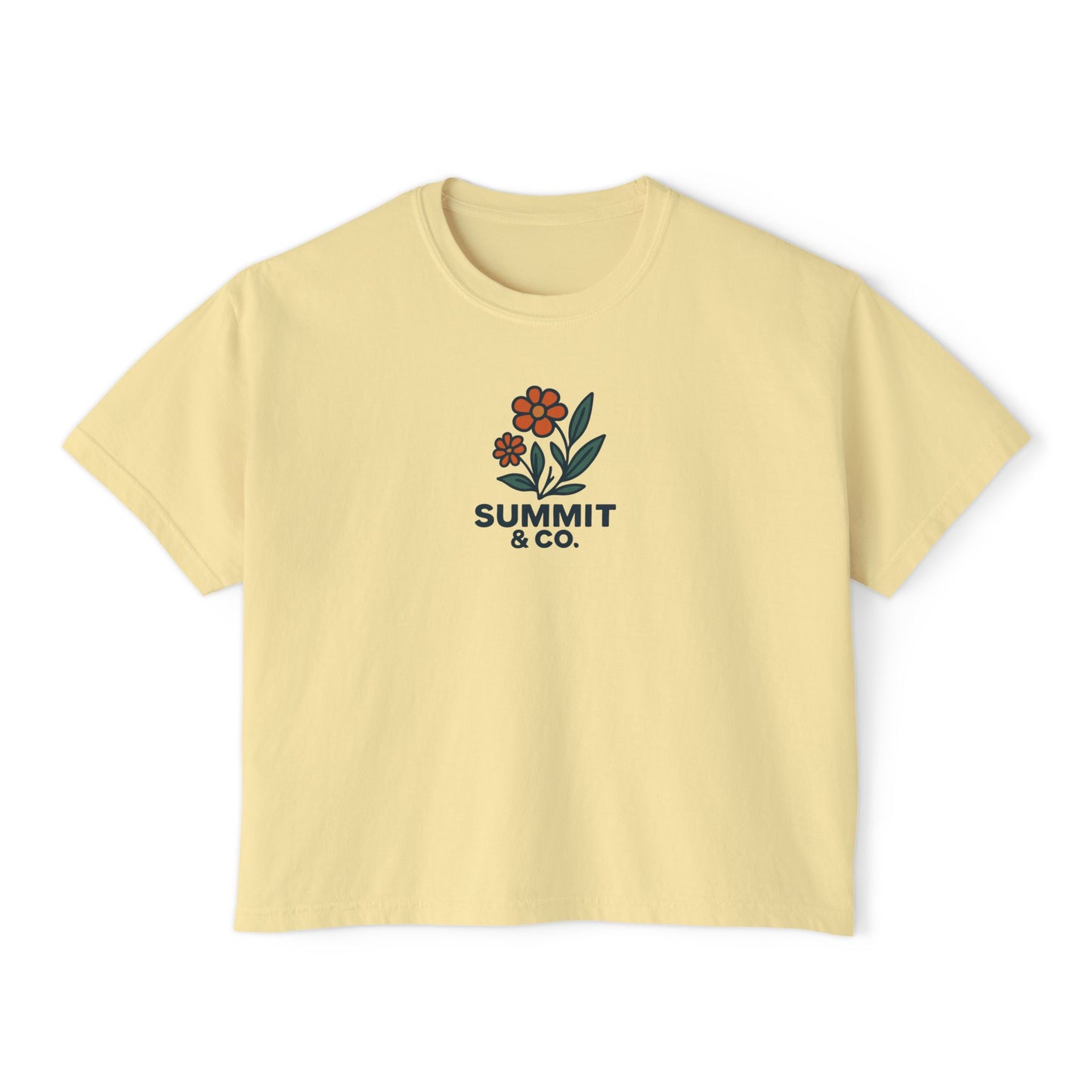 Summit&Co.Women Boxy Tee Floral