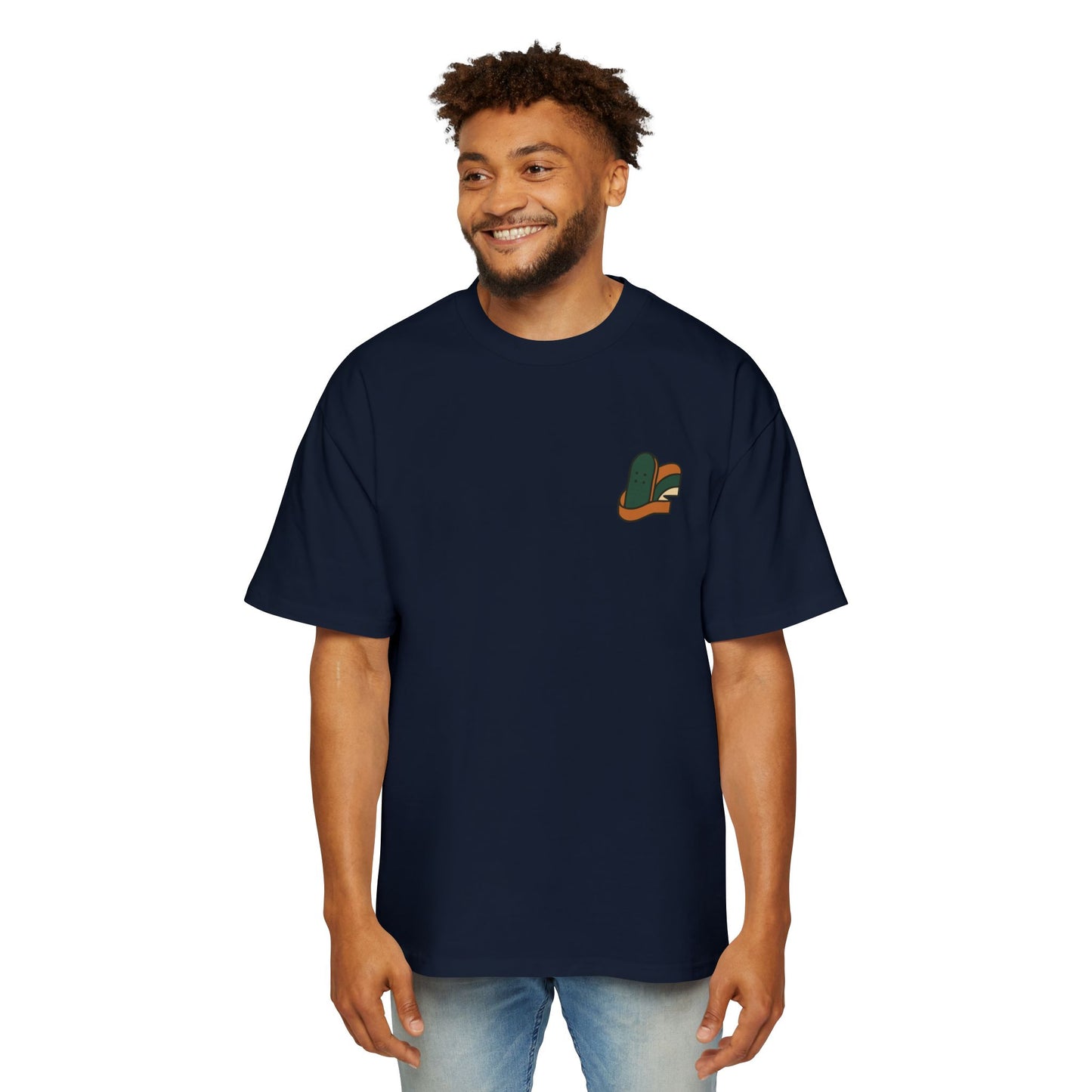 Men's Heavy Oversized Tee-Skate Logo