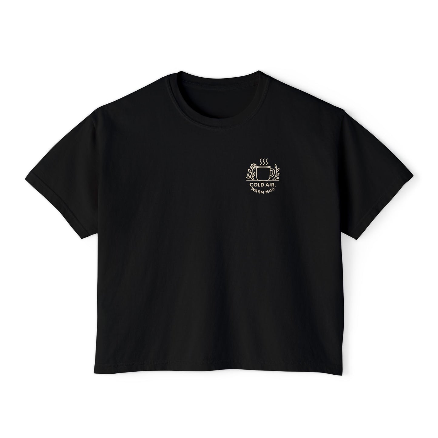 Summit&Co. Women Boxy Tee-Cold Air Warm Mug