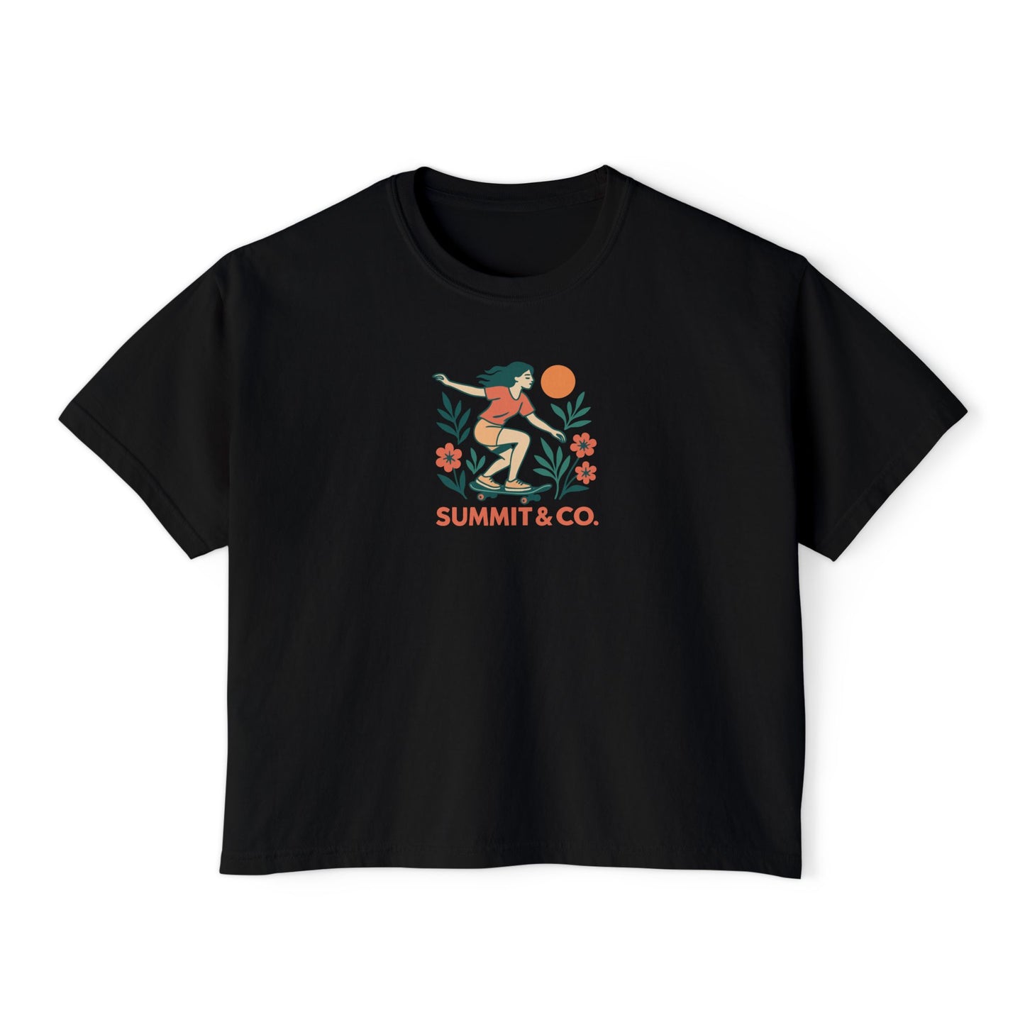 Summit&Co. Women Boxy Tee-Skater Woman