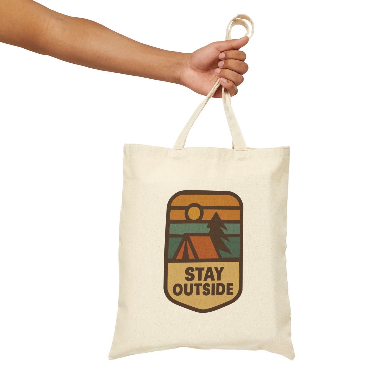 Eco-Friendly Stay Outside Cotton Canvas Tote Bag