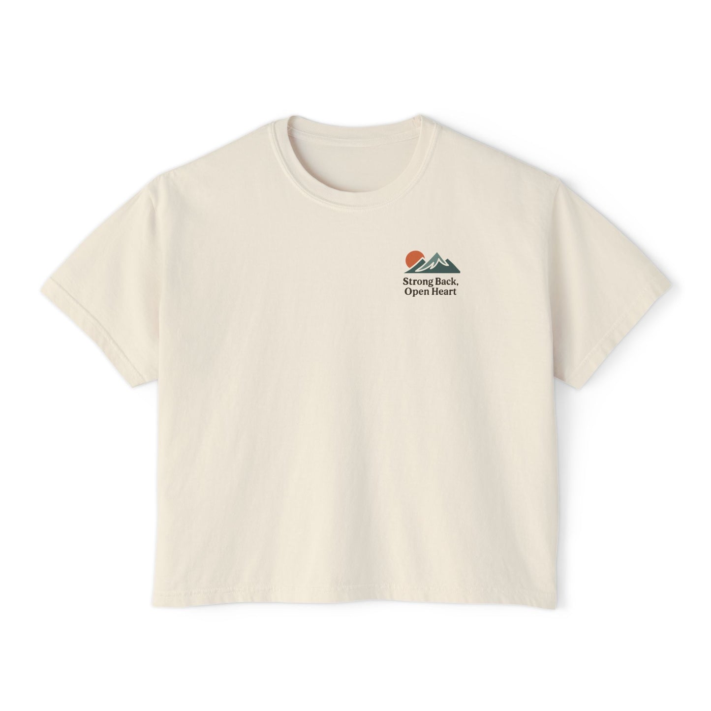 Summit&Co. Women Boxy Tee Strong back Open heart