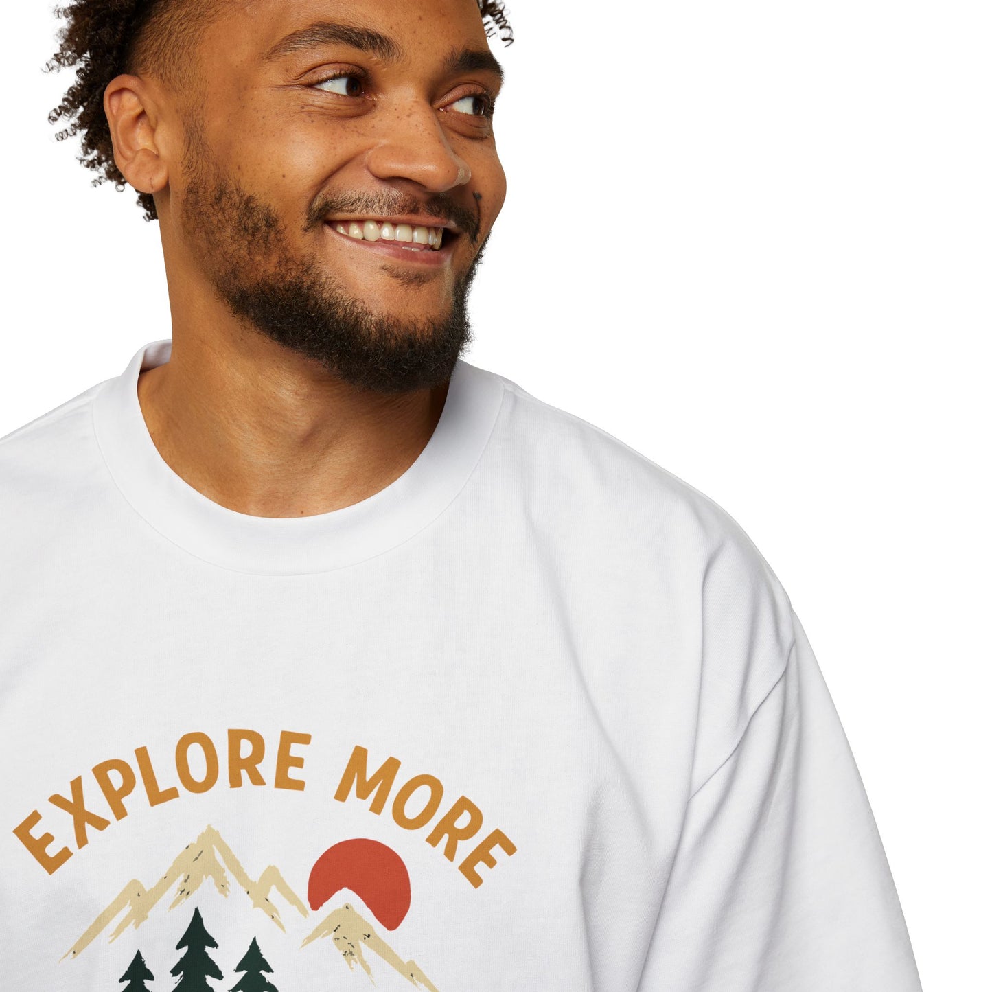 Men's Heavy Oversized Tee-Explore More