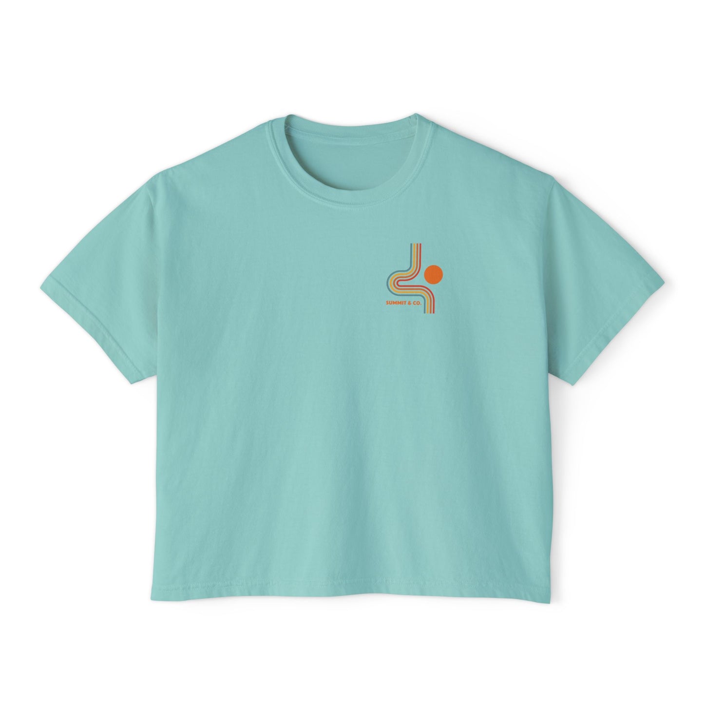 Summit&Co. Women Boxy Tee Vertical Rainbow