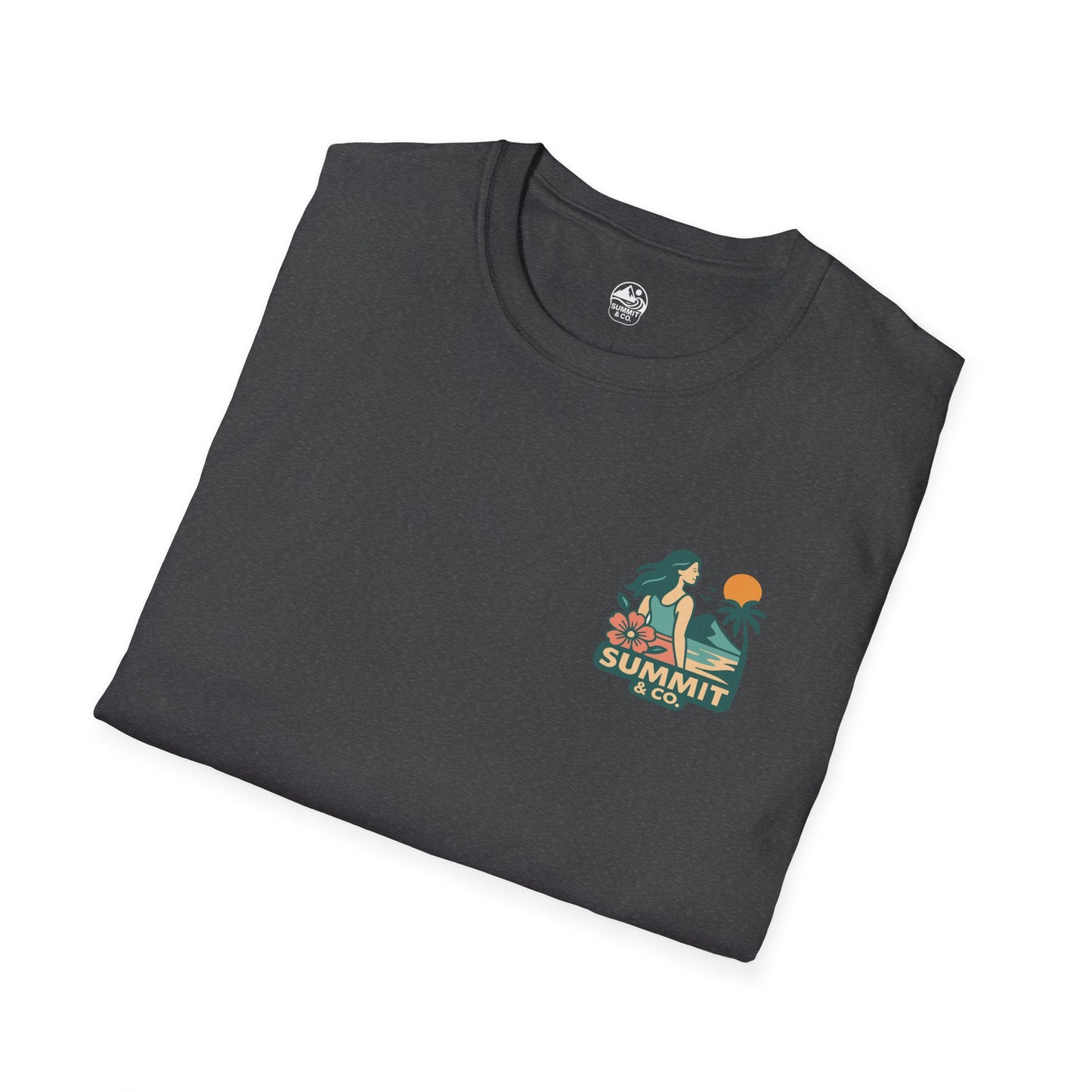 Summit&Co. Softstyle Tee-Surfer Woman Logo