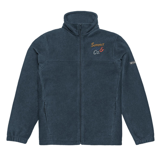 Embroidered Unisex Columbia Fleece Jacket - Cozy Outdoor Essential