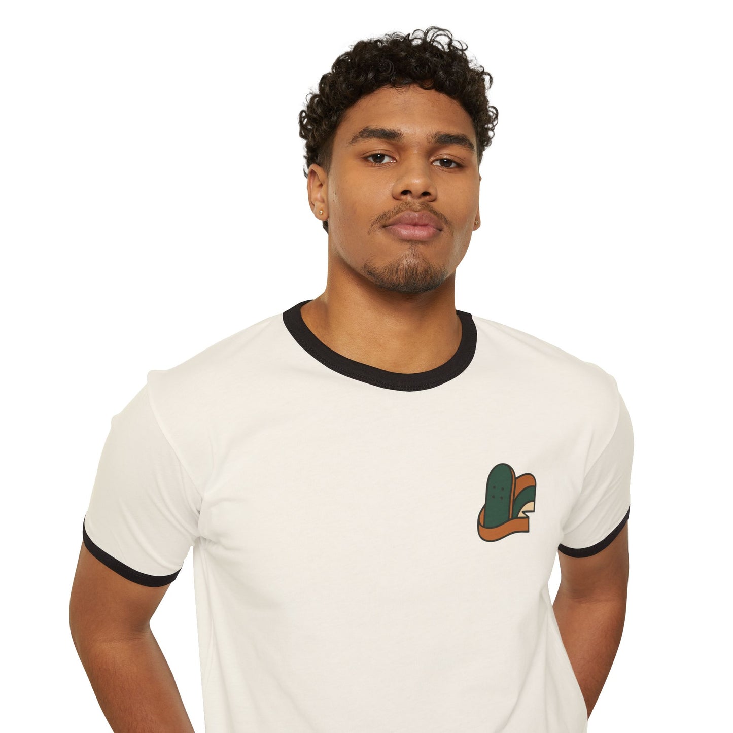 Skate Cotton Ringer T-Shirt – Eco-Friendly Style for Nature Lovers