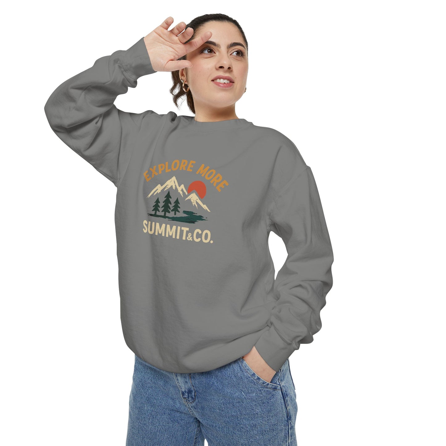 Unisex Garment-Dyed Explore More Sweatshirt