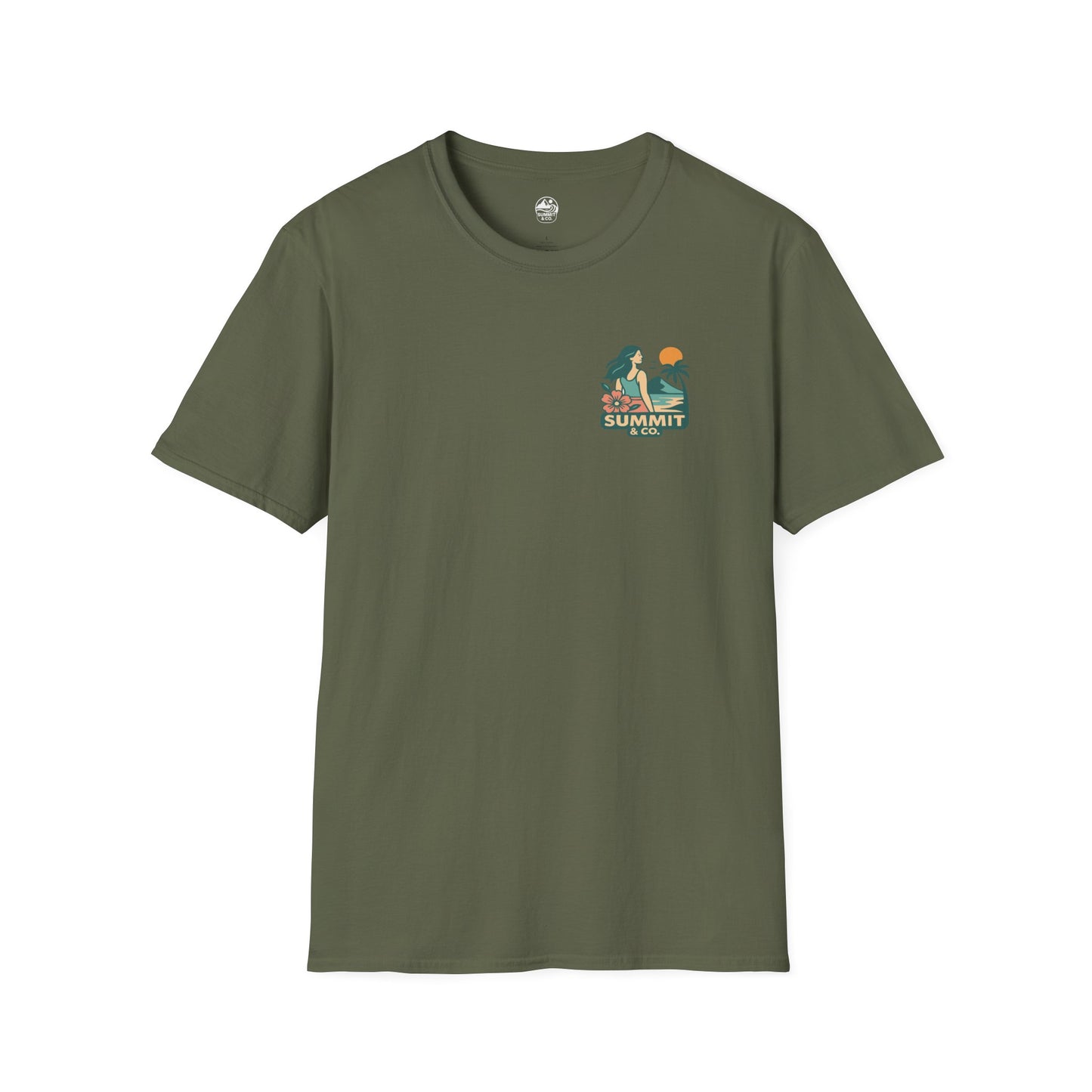 Summit&Co. Softstyle Tee-Surfer Woman Logo