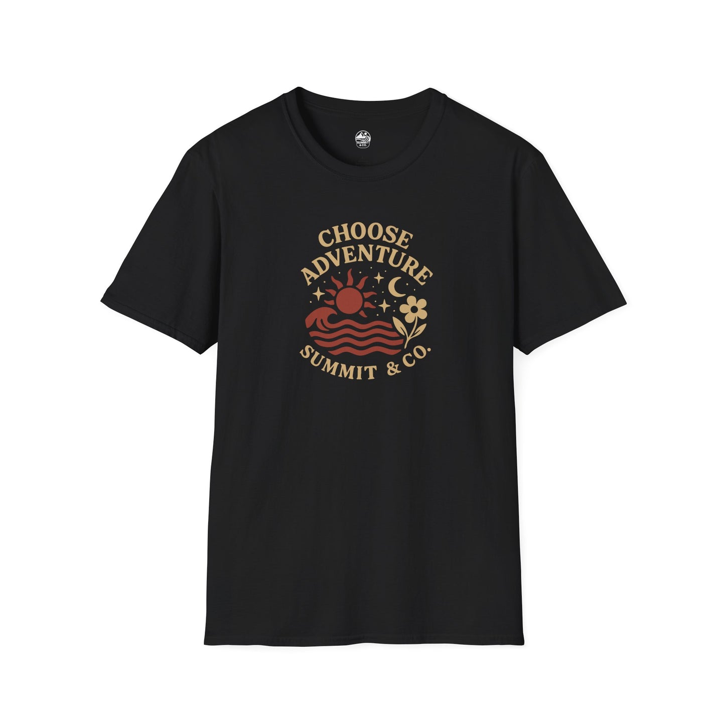 Summit&Co. Softstyle Tee-Choose Adventure (Back)