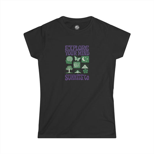 Summit&Co. Women's Slim Explore Your Mind Tee