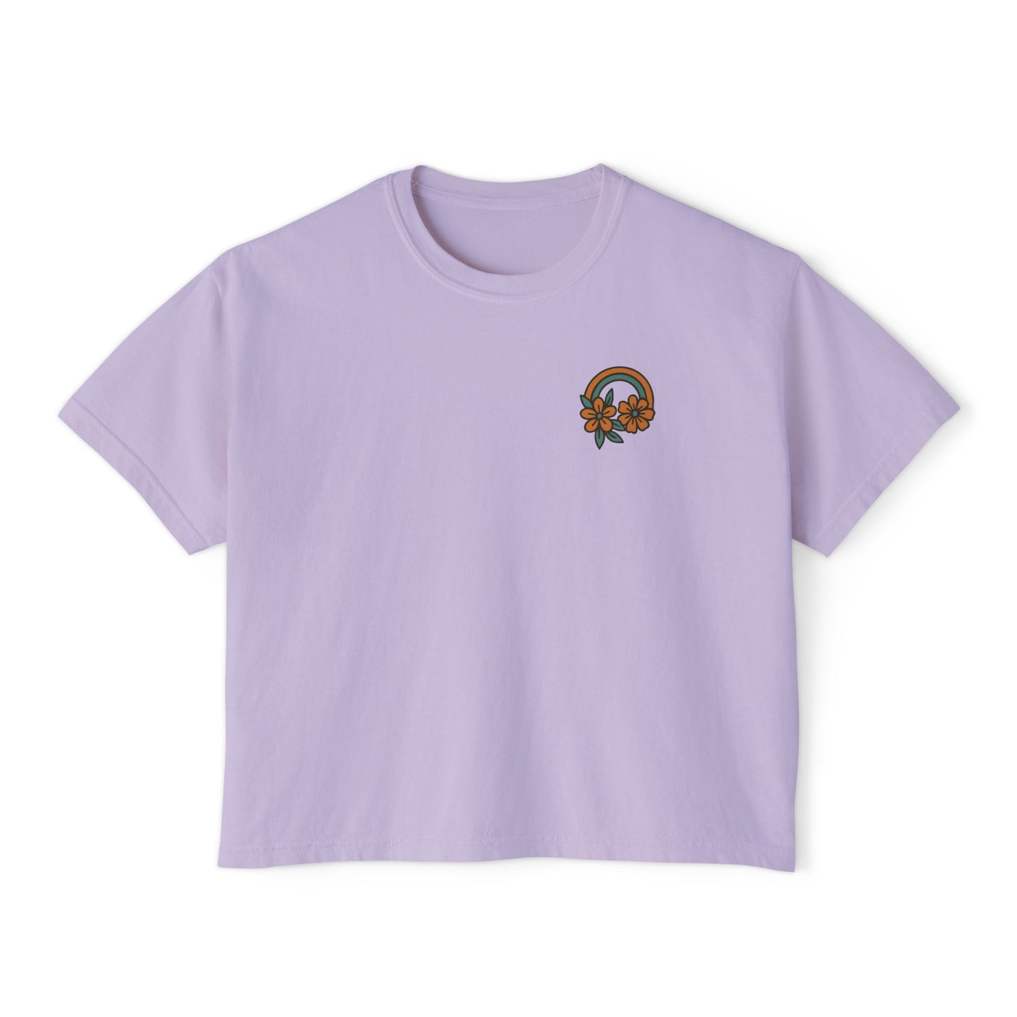 Summit&Co. Women Boxy Tee-Oldskool Flowers