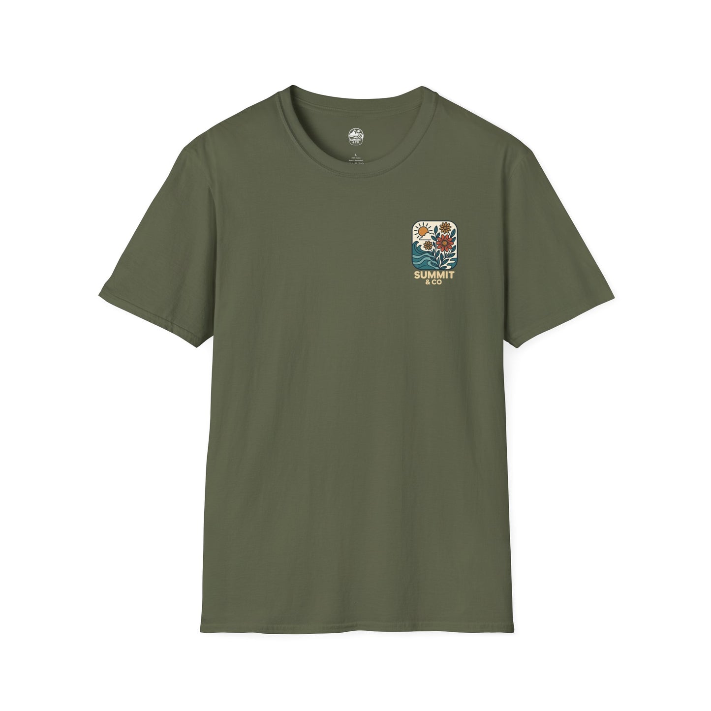 Summit&Co. Softsyle Tee-Floral Logo