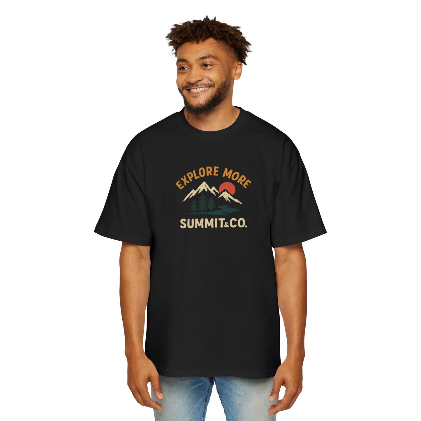 Men's Heavy Oversized Tee-Explore More