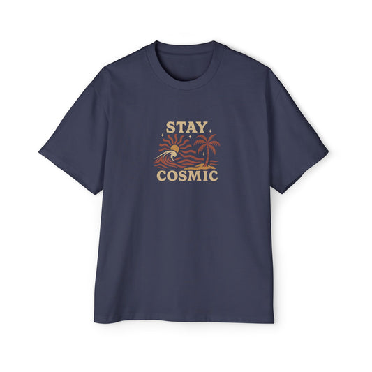 Men's Heavy Oversized Tee-Stay Cosmic