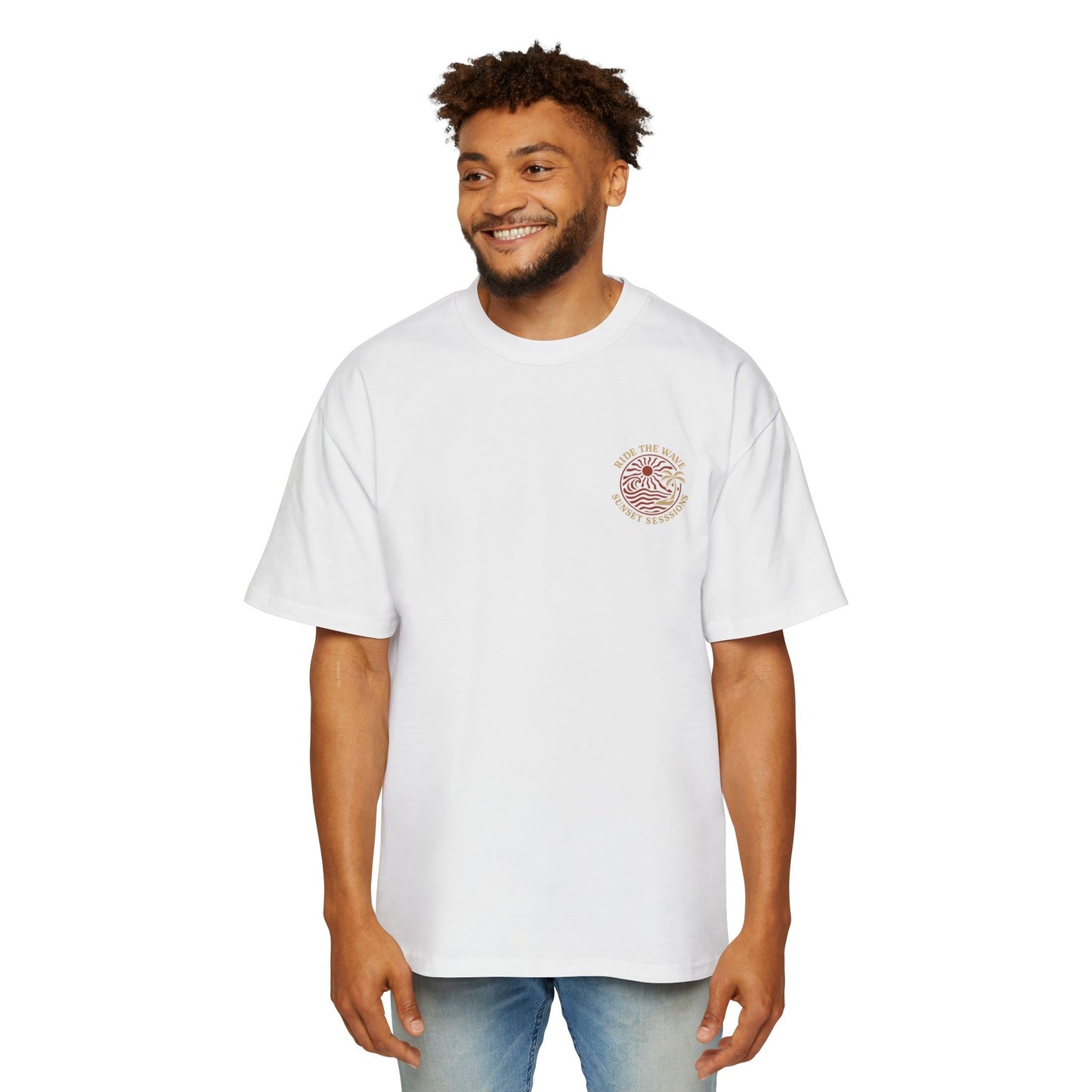 Men's Heavy Oversized Tee - Sunset Sessions