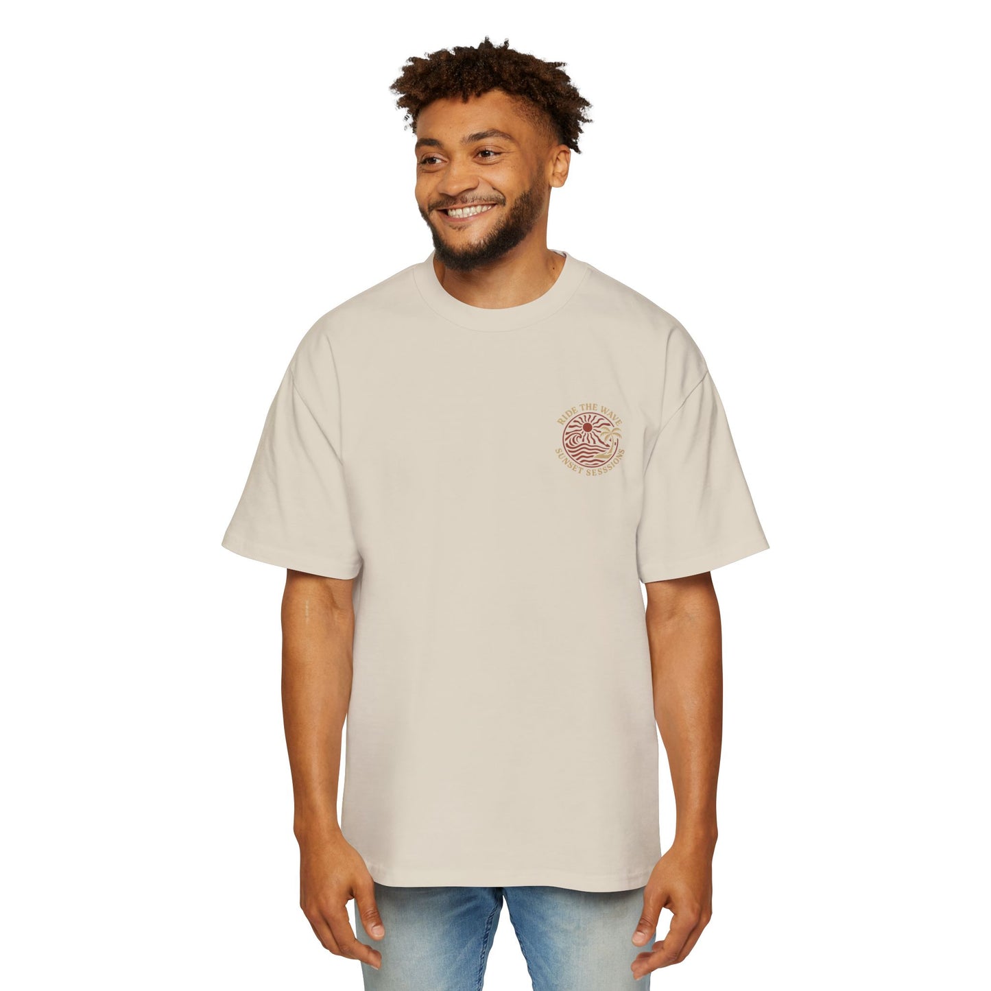 Men's Heavy Oversized Tee - Sunset Sessions