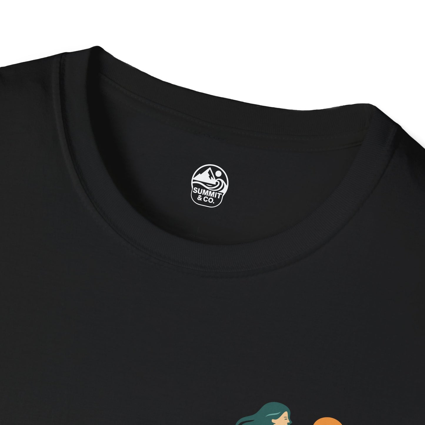 Summit&Co. Softstyle Tee-Surfer Woman Logo