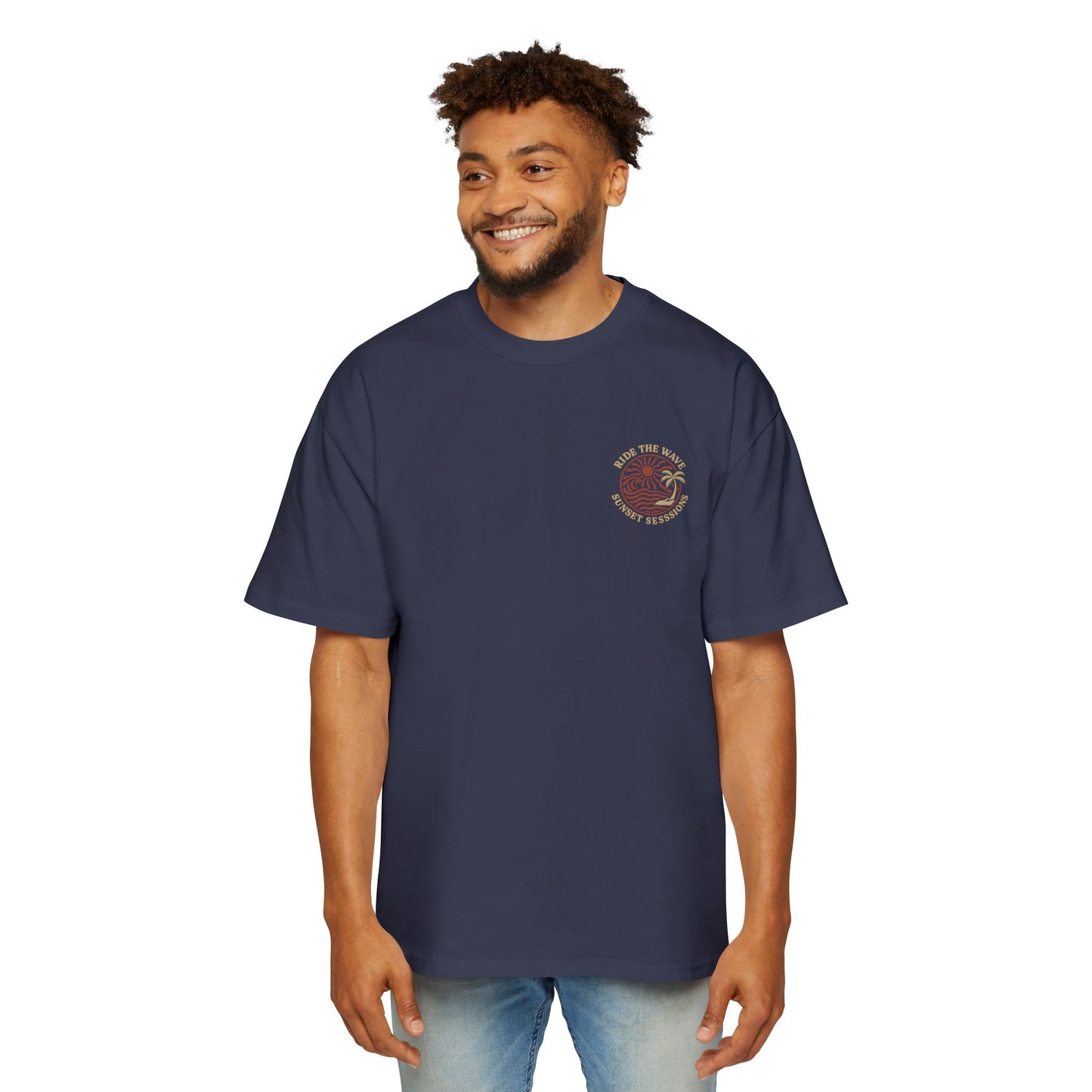 Men's Heavy Oversized Tee - Sunset Sessions