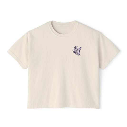 Summit&Co. Women Boxy Tee- Butterfly
