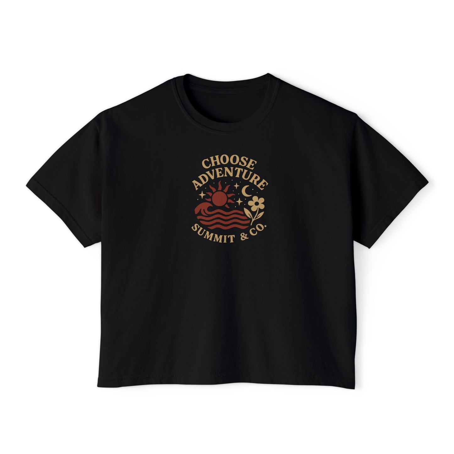 Summit&Co. Women Boxy Tee-Choose Adventure