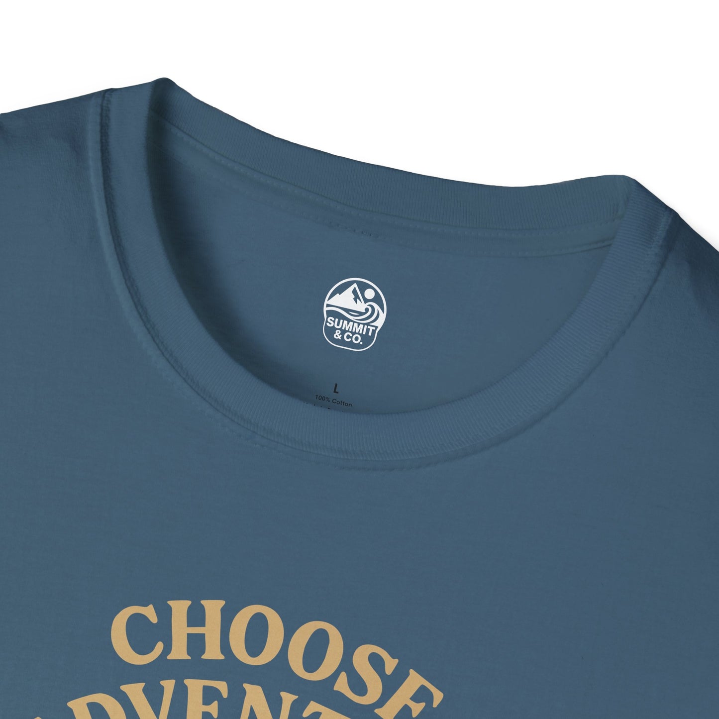 Summit&Co. Softstyle Tee-Choose Adventure (Back)