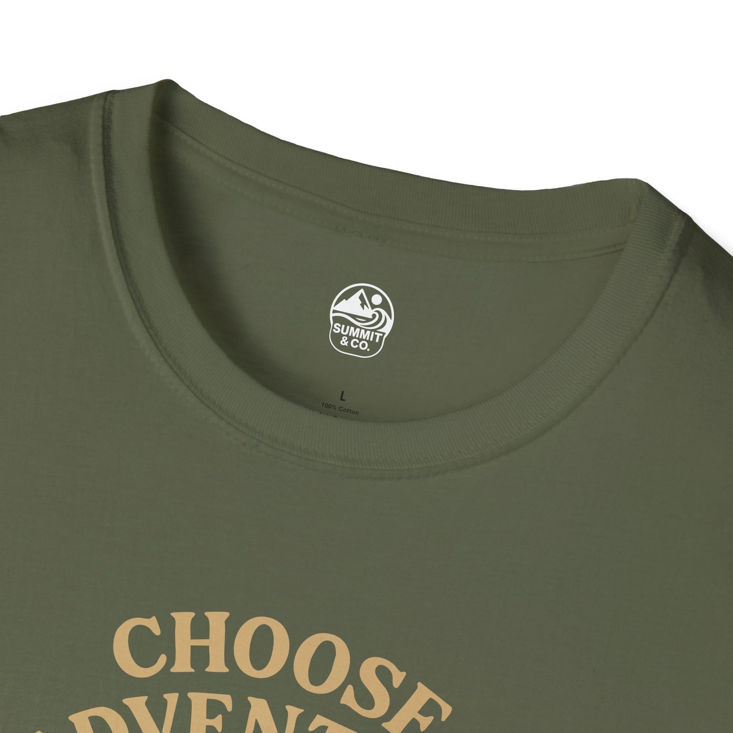 Summit&Co. Softstyle Tee-Choose Adventure (Back)