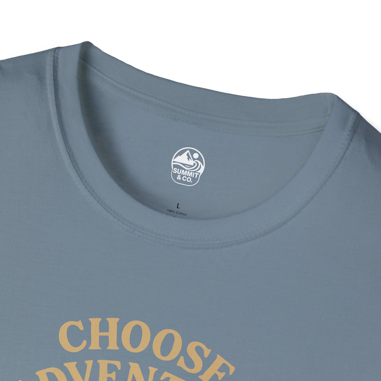 Summit&Co. Softstyle Tee-Choose Adventure (Back)