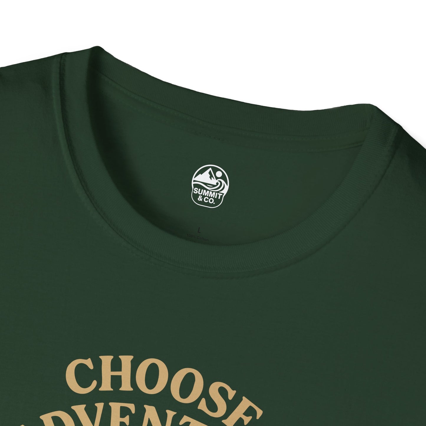 Summit&Co. Softstyle Tee-Choose Adventure (Back)